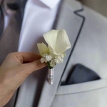 Sonder Wedding Buttonhole (calla lily) - Premium Artificial Wedding Flowers by Sonder + Stone Boutique