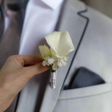 Sonder Wedding Buttonhole (calla lily) - Premium Artificial Wedding Flowers by Sonder + Stone Boutique