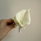 Sonder Wedding Buttonhole (calla lily) - Premium Artificial Wedding Flowers by Sonder + Stone Boutique