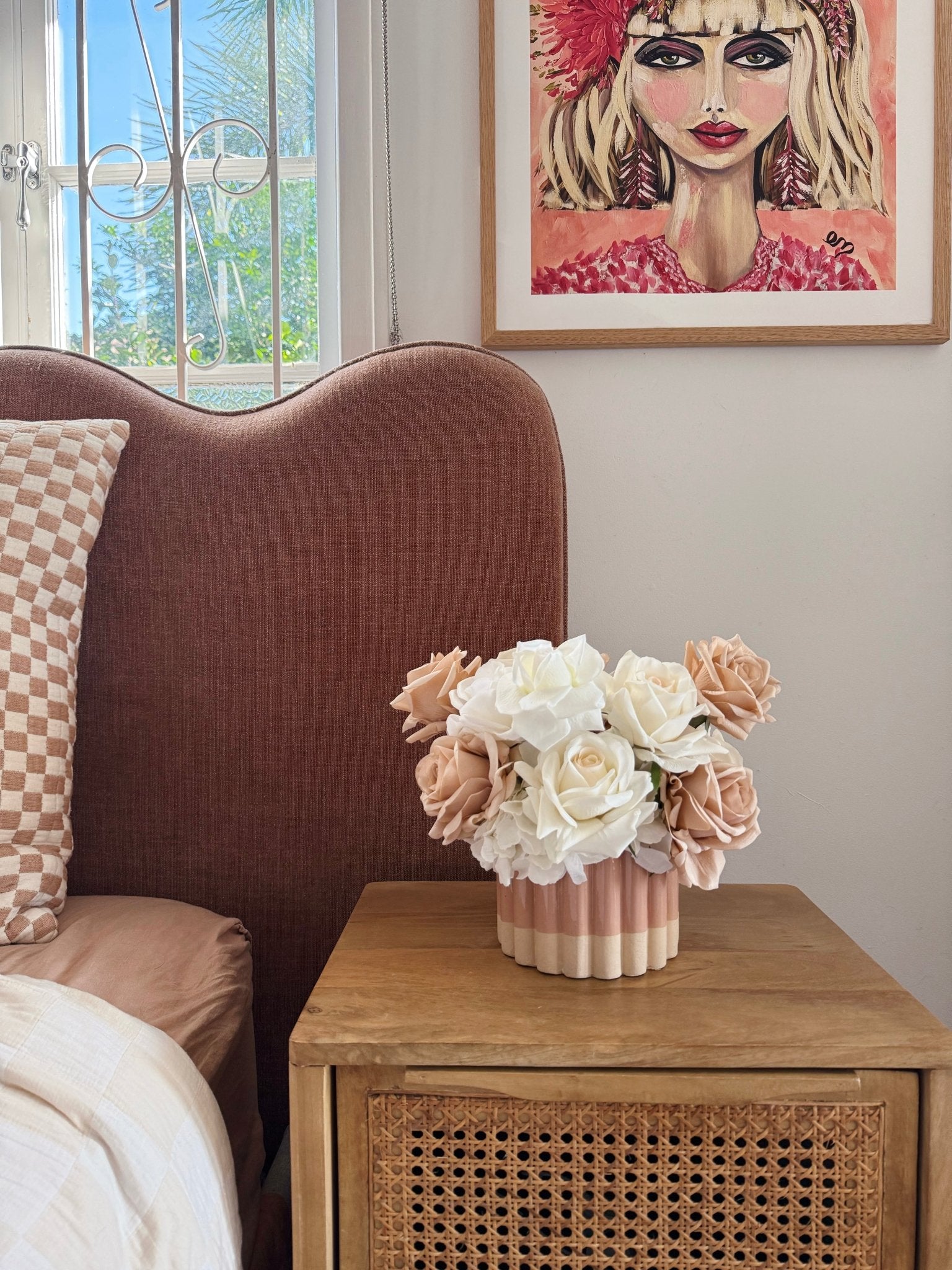 Artificial flowers Café Crème Arrangement (360 design) - Sonder + Stone Boutique
