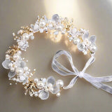 Flowergirl Crown - Princess Pearl - Premium Artificial Wedding Flowers by Sonder + Stone Boutique