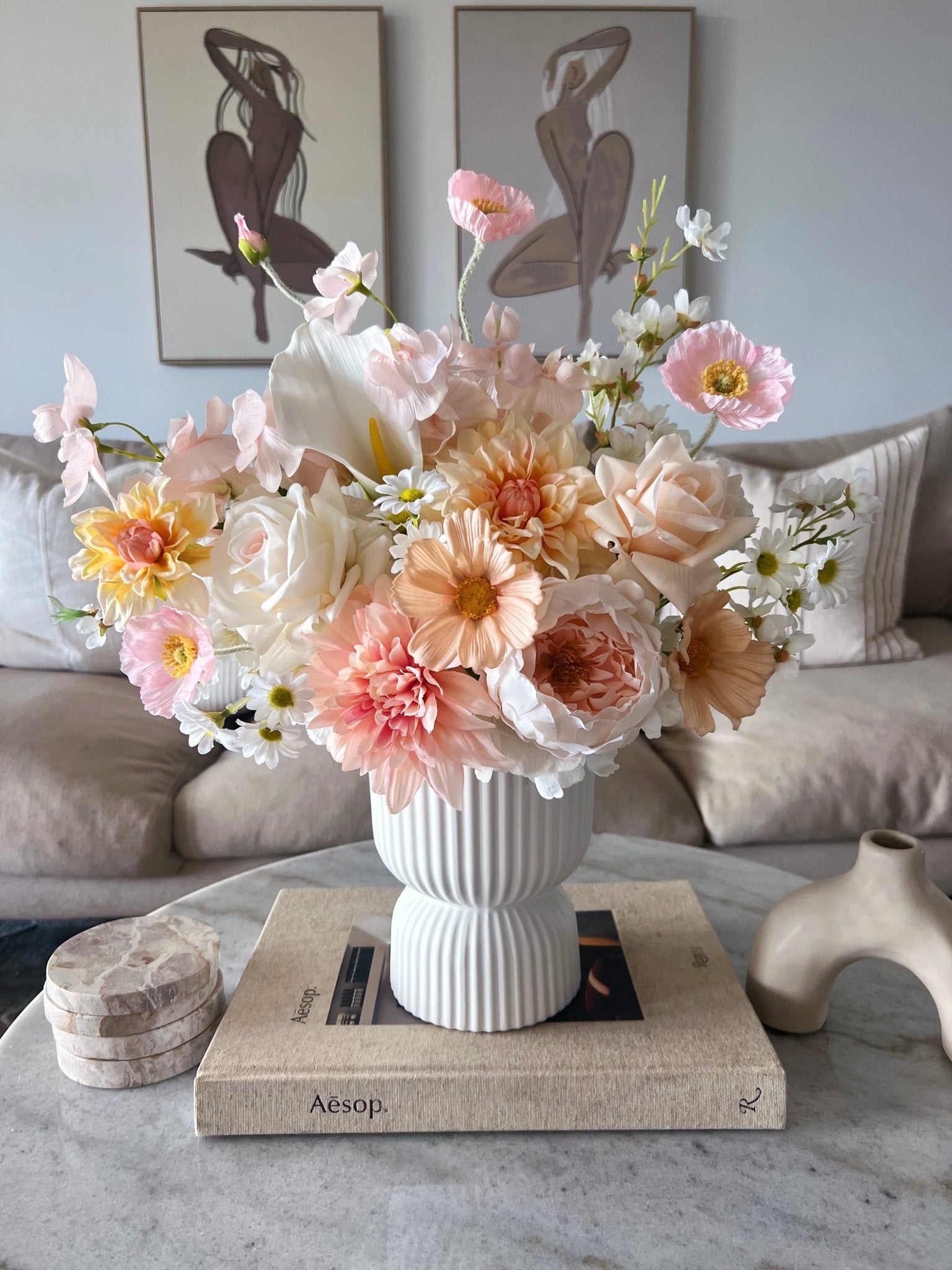 Love Cocoon Arrangement - Sonder + Stone Boutique Artificial Wedding Flowers