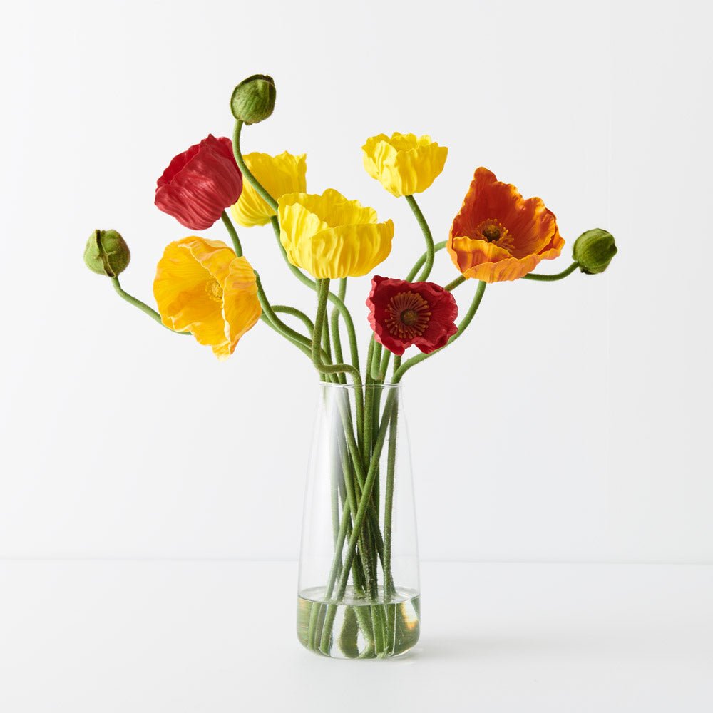 Orange Poppy Mix Arrangement (360 design) - Premium Artificial Wedding Flowers by Sonder + Stone Boutique