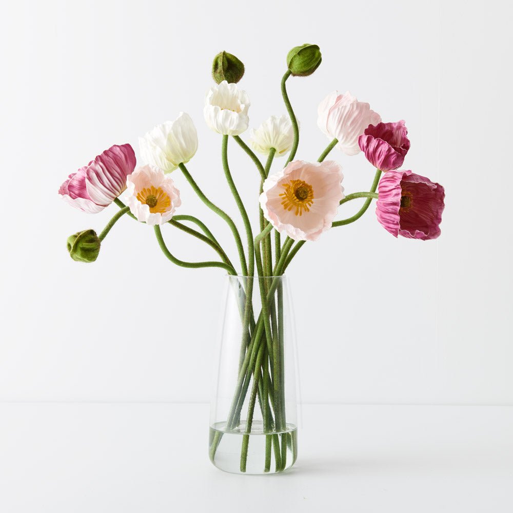 Artificial flowers Pink Poppy Mix Arrangement (360 design) - Sonder + Stone Boutique