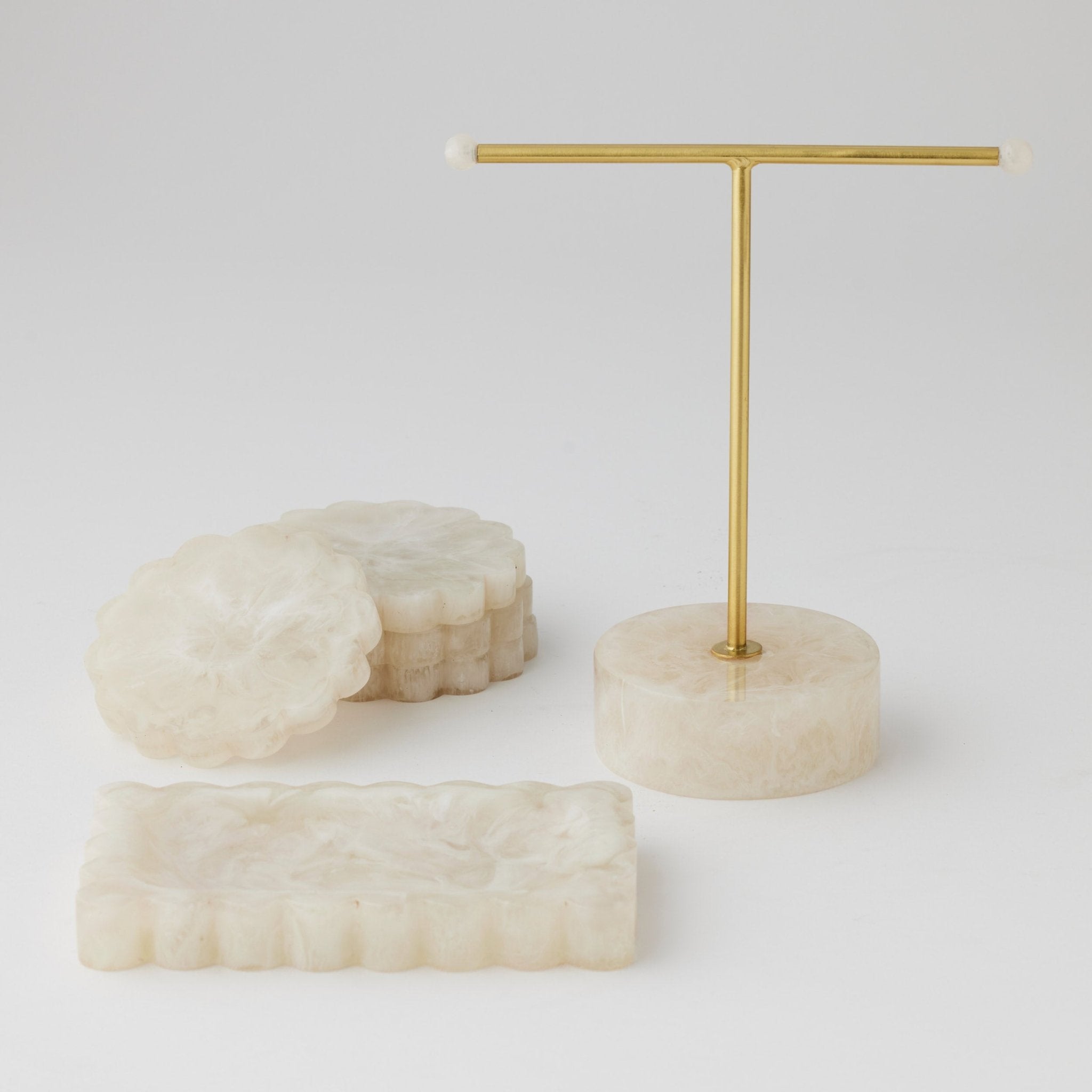 Resin Trinket Tray - Nougat - Premium Artificial Wedding Flowers by Sonder + Stone Boutique