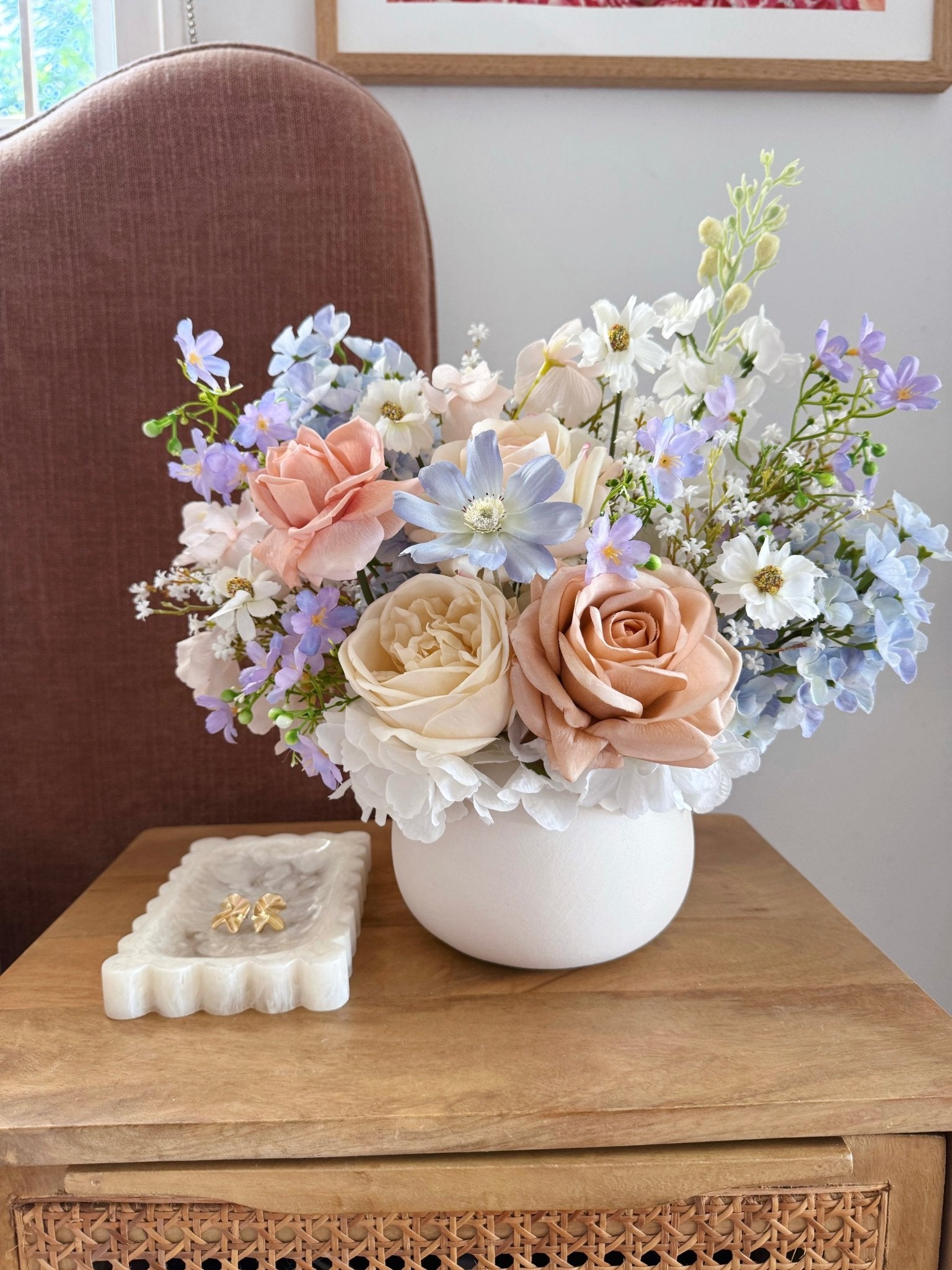 Resin Trinket Tray - Nougat - Premium Artificial Wedding Flowers by Sonder + Stone Boutique