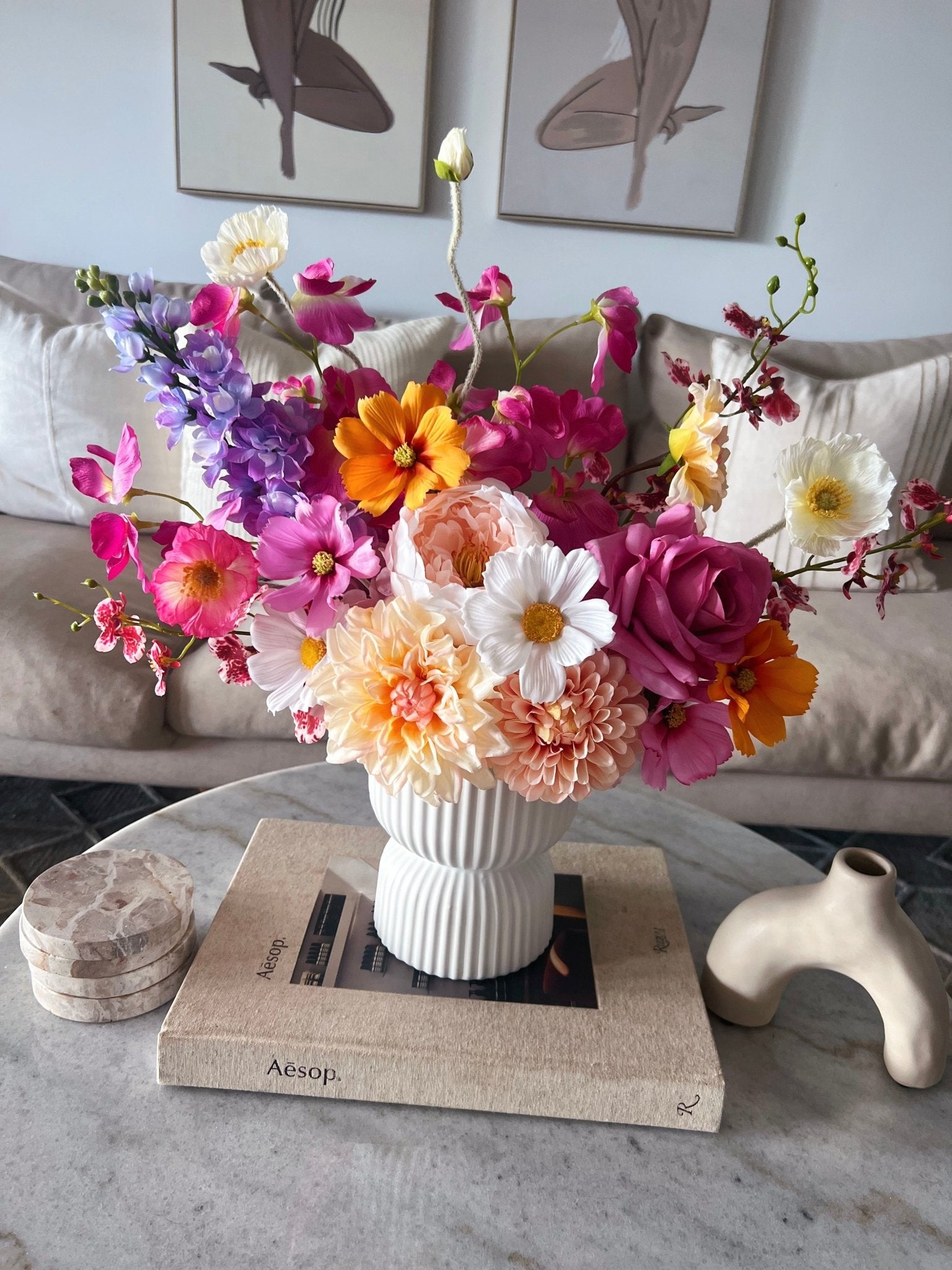 Settle Petal Arrangement - Premium Artificial Wedding Flowers by Sonder + Stone Boutique