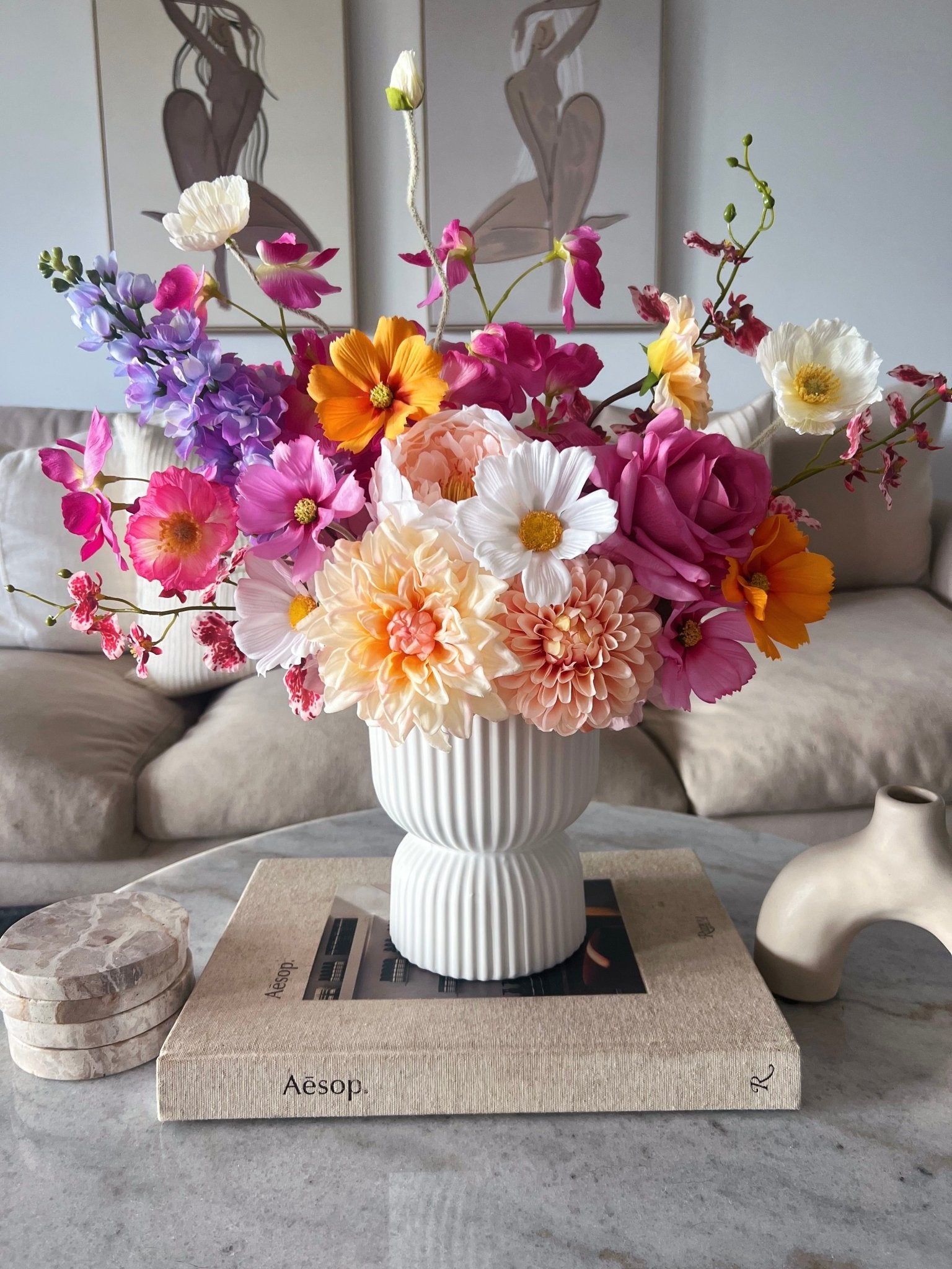 Settle Petal Arrangement - Premium Artificial Wedding Flowers by Sonder + Stone Boutique