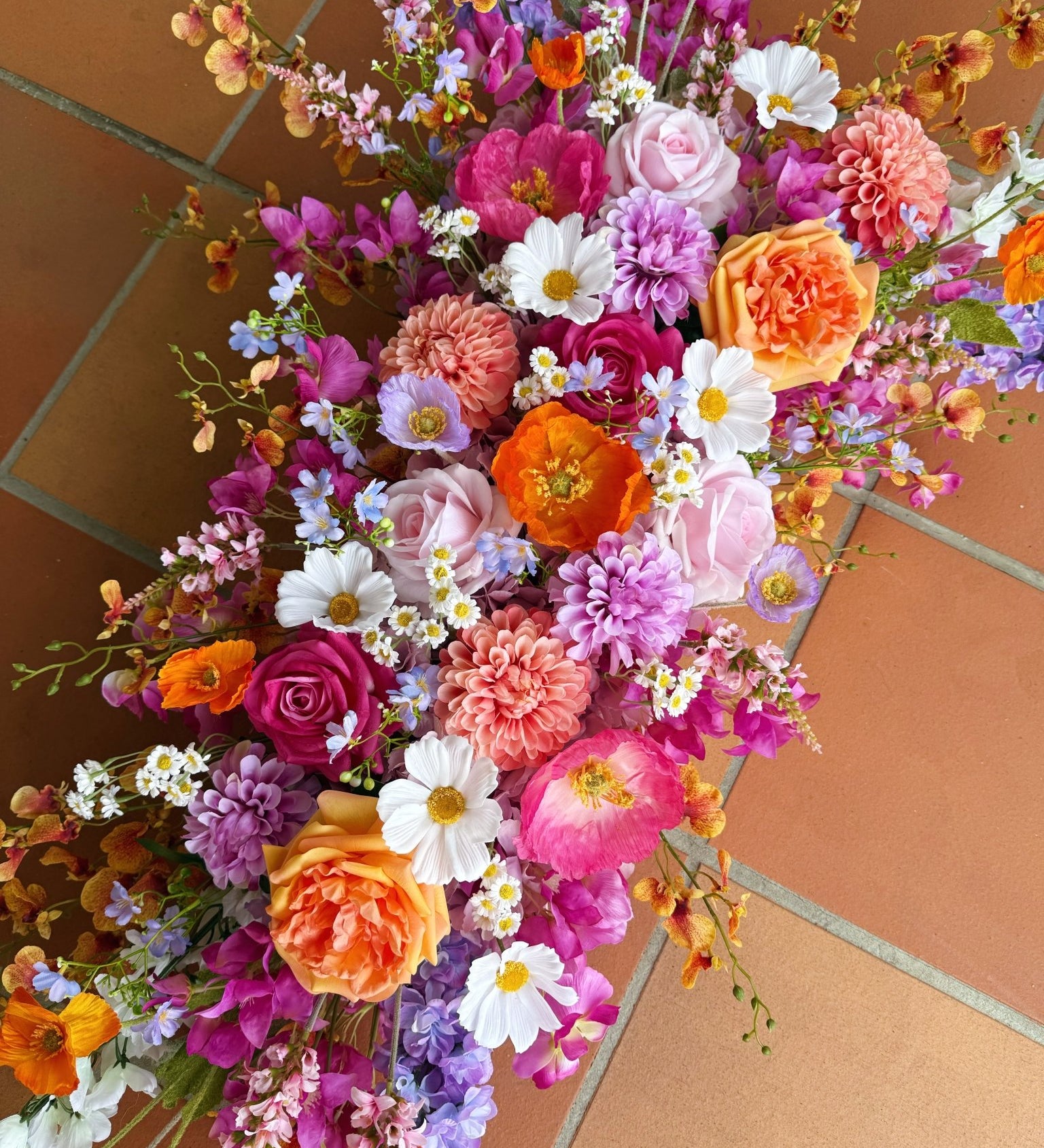 Sonder Wedding Arbour Displays - Flamingo Crush - Premium Artificial Wedding Flowers by Sonder + Stone Boutique