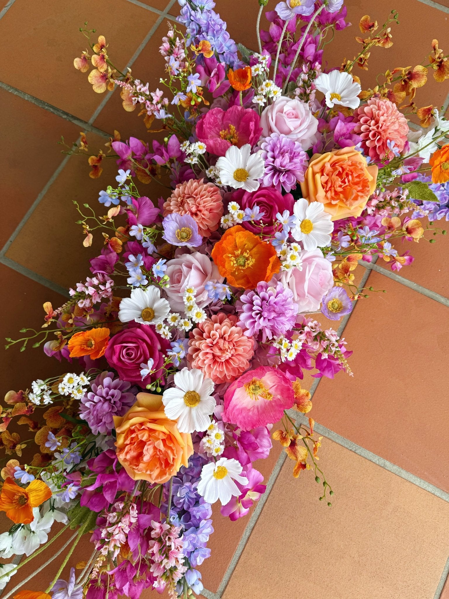 Sonder Wedding Arbour Displays - Flamingo Crush - Premium Artificial Wedding Flowers by Sonder + Stone Boutique