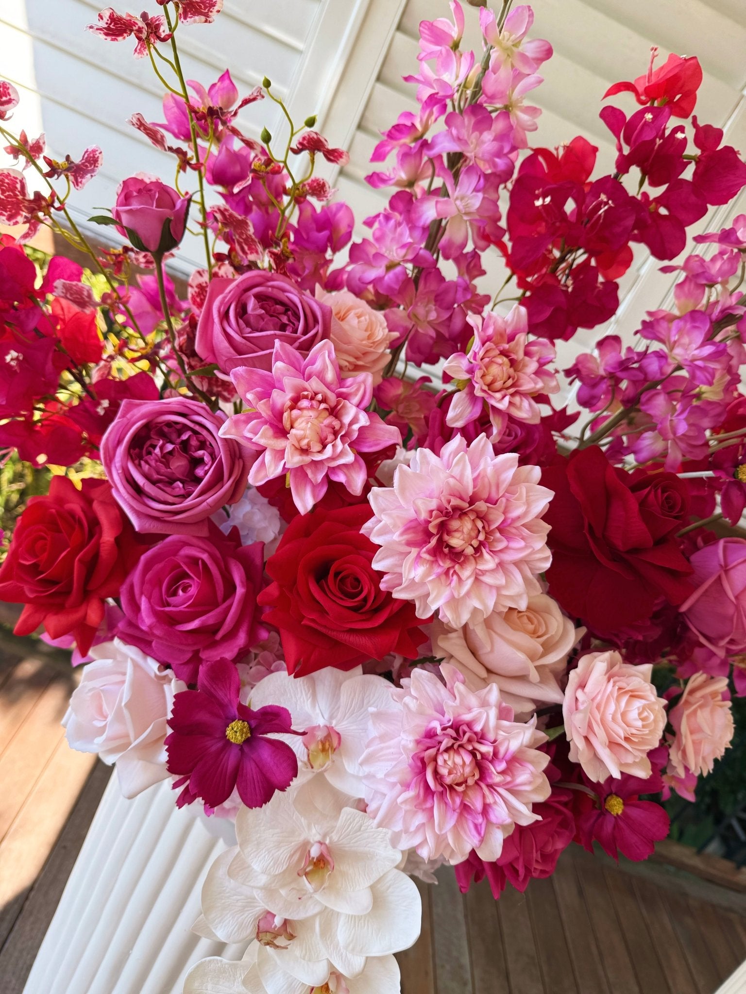 Sonder Wedding Arrangement - Bright + Bold - Sonder + Stone Boutique Artificial Wedding Flowers