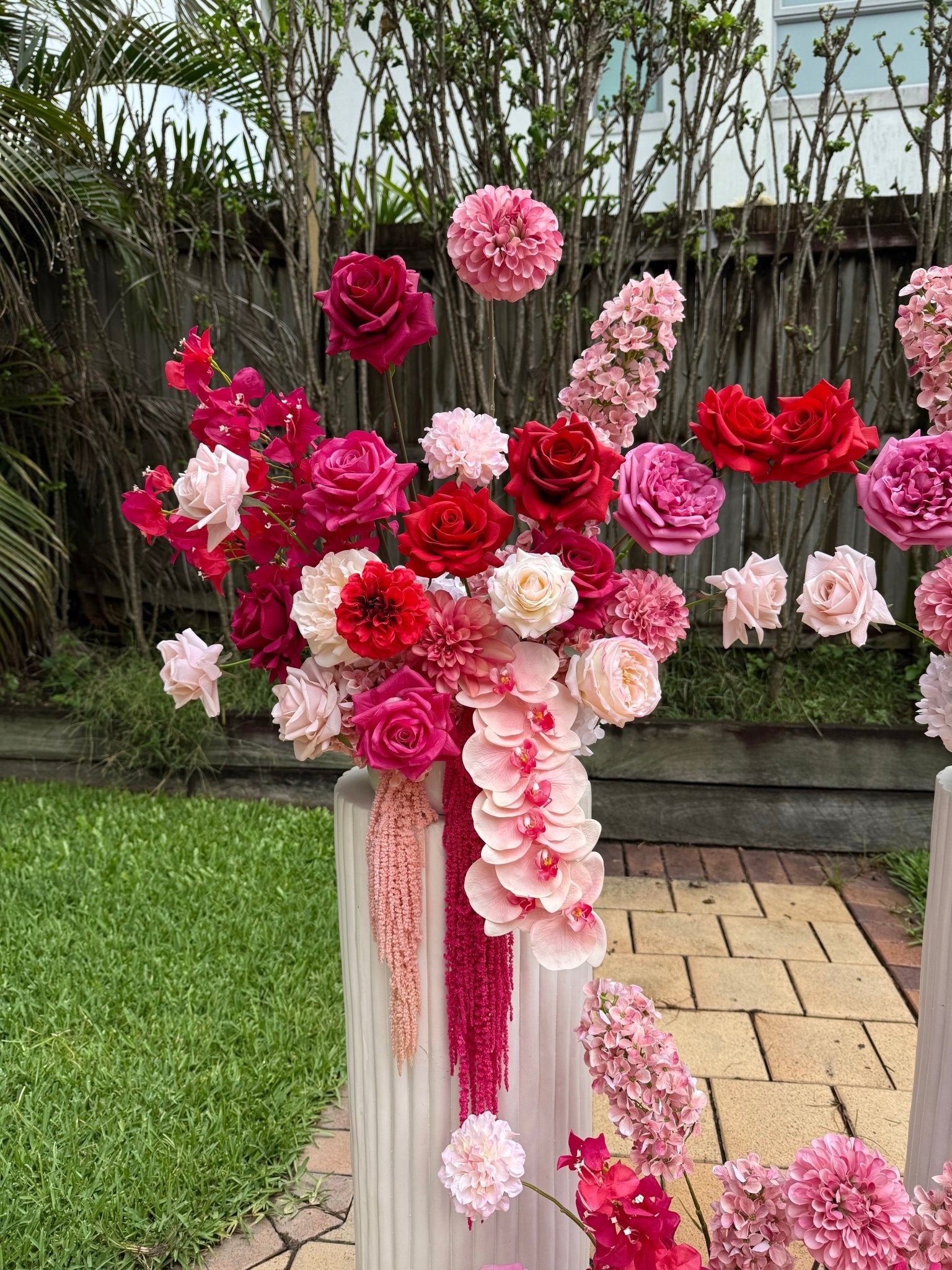 Sonder Wedding Arrangement - Cherry Bomb - Premium Artificial Wedding Flowers by Sonder + Stone Boutique