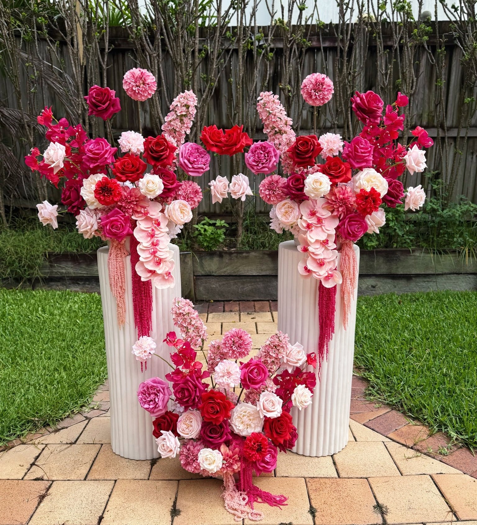 Sonder Wedding Arrangement - Cherry Bomb - Premium Artificial Wedding Flowers by Sonder + Stone Boutique