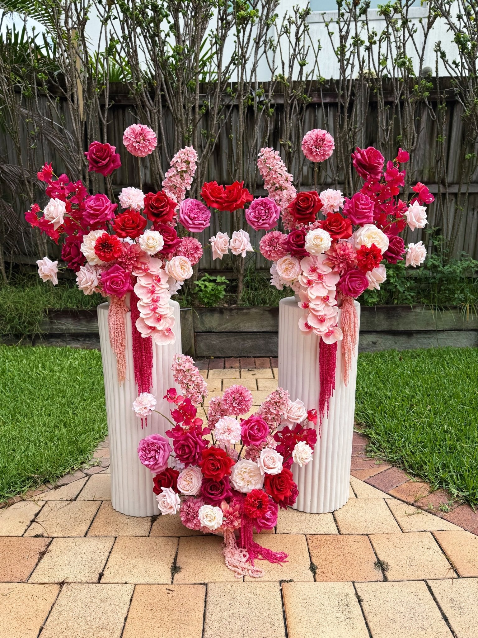Sonder Wedding Arrangement - Cherry Bomb - Premium Artificial Wedding Flowers by Sonder + Stone Boutique