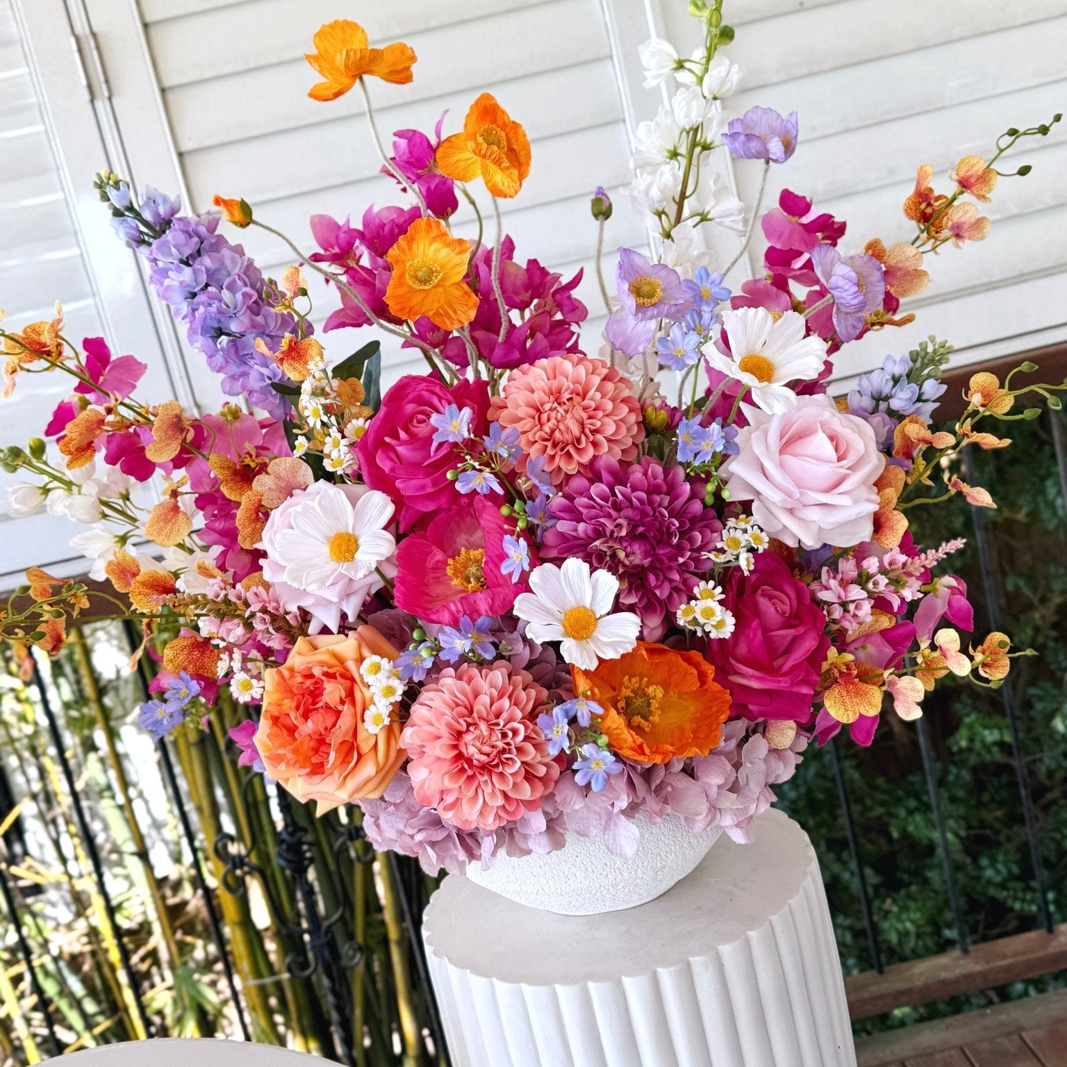 Sonder Wedding Arrangement - Flamingo Crush - Premium Artificial Wedding Flowers by Sonder + Stone Boutique