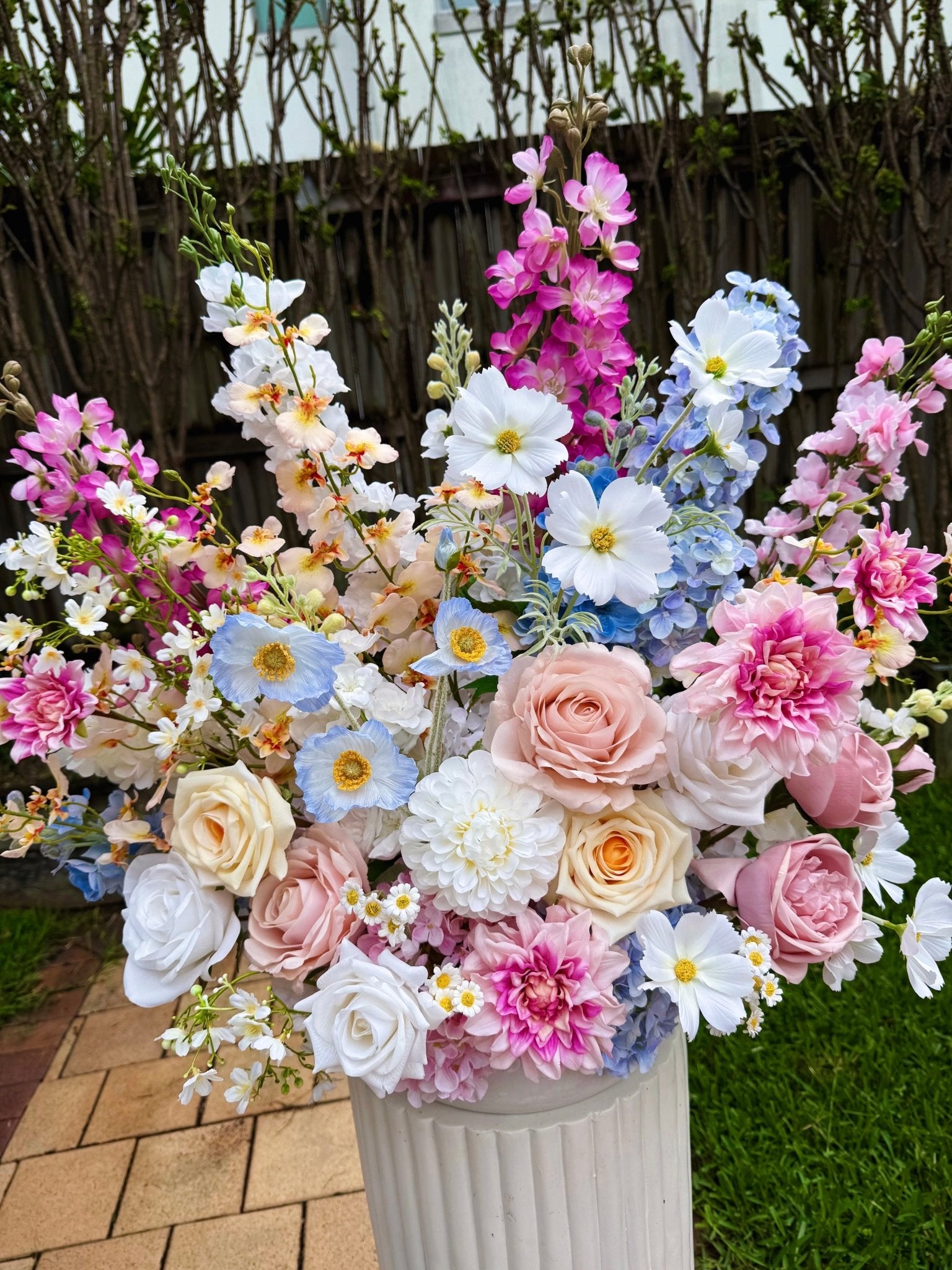 Sonder Wedding Arrangement - Pastel Soda - Sonder + Stone Boutique Artificial Wedding Flowers
