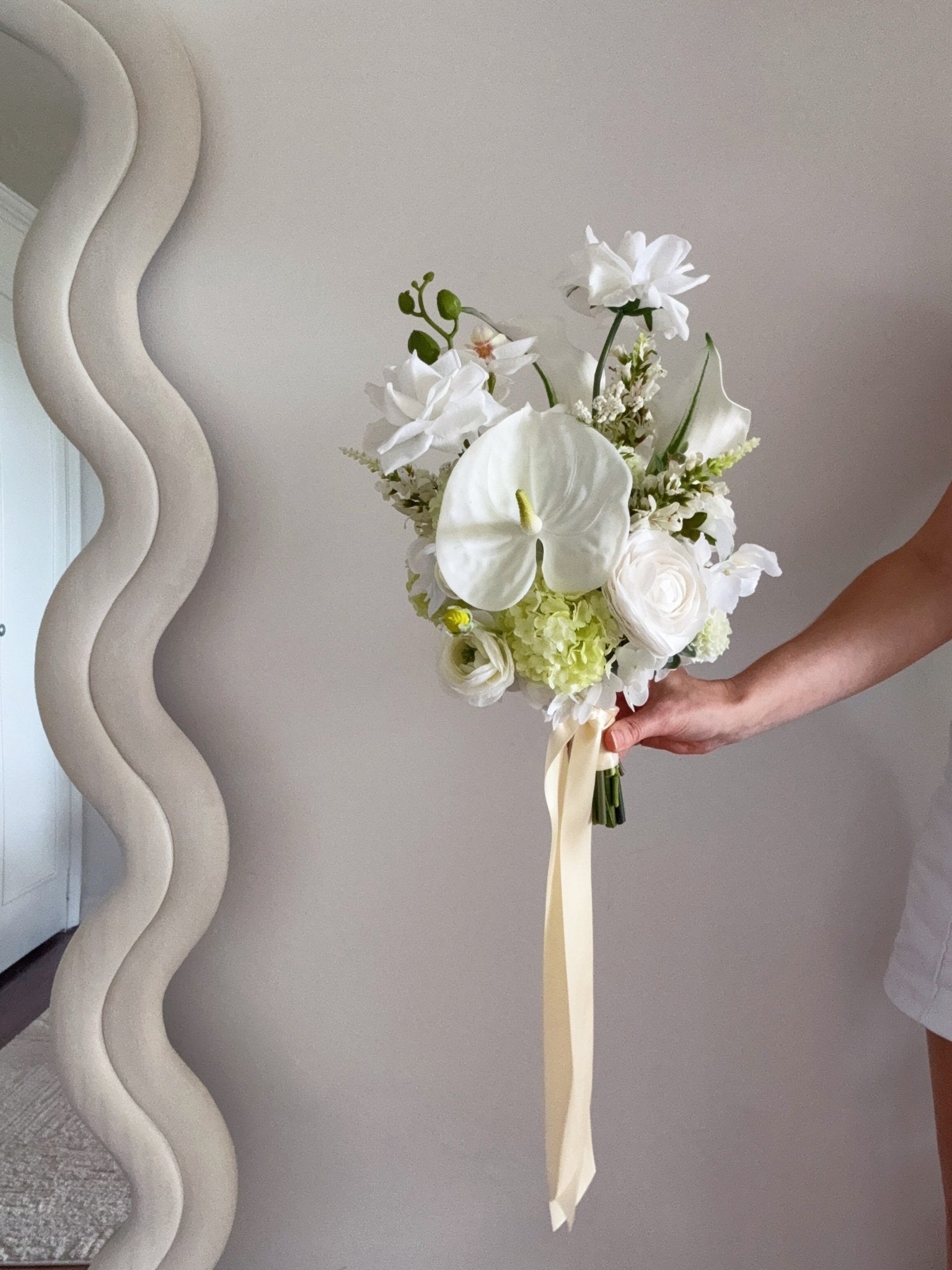 Sonder Wedding Bouquet - Blanco Bloom - Sonder + Stone Boutique Artificial Wedding Flowers