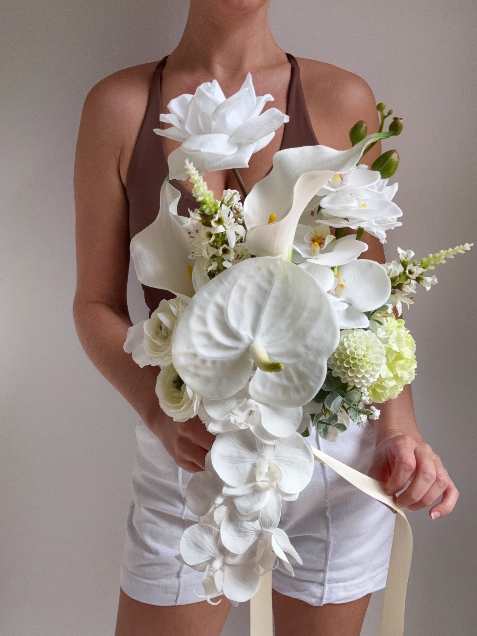 Sonder Wedding Bouquet - Blanco Bloom - Sonder + Stone Boutique Artificial Wedding Flowers