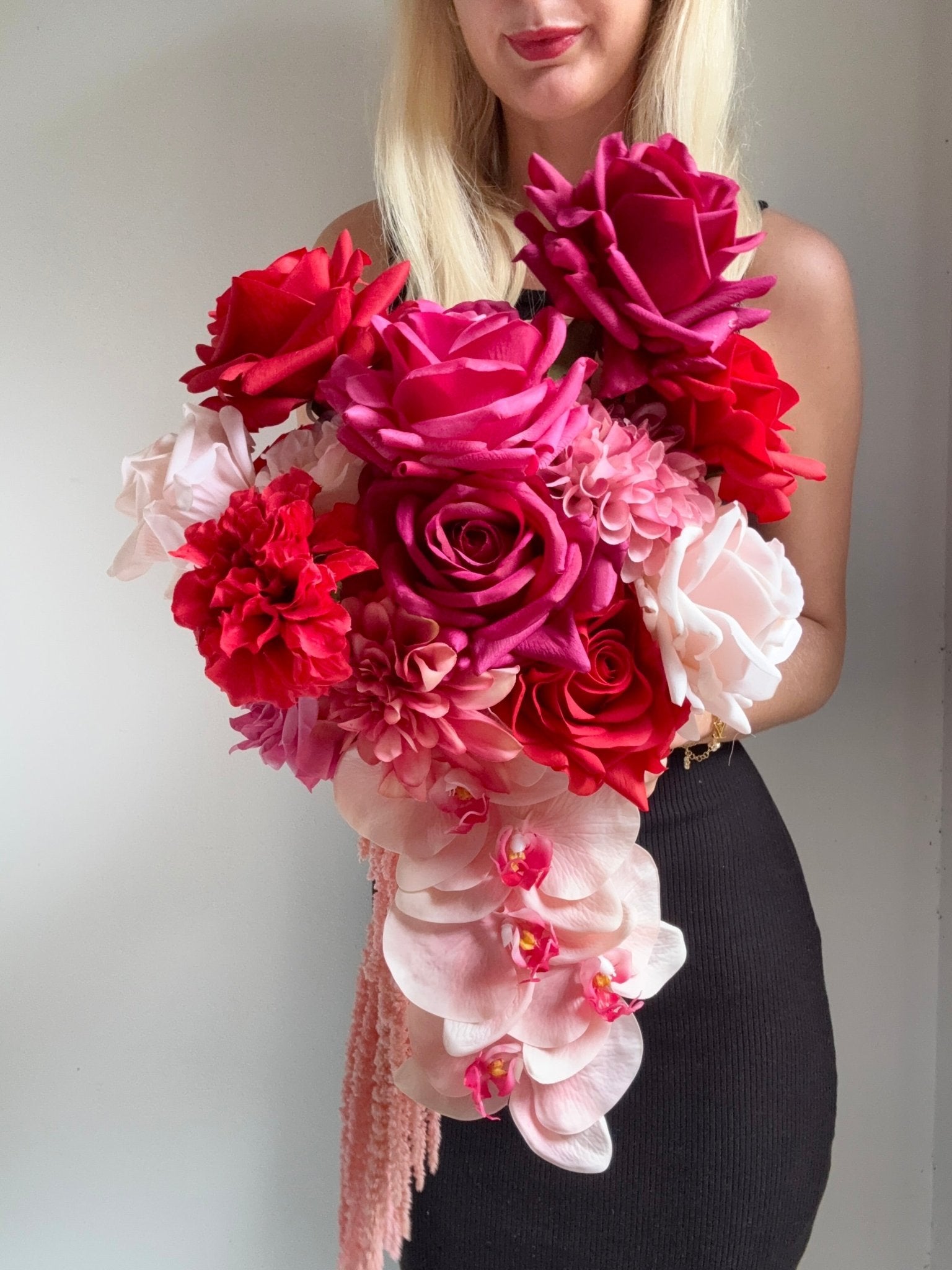 Sonder Wedding Bouquet - Cherry Bomb - Premium Artificial Wedding Flowers by Sonder + Stone Boutique