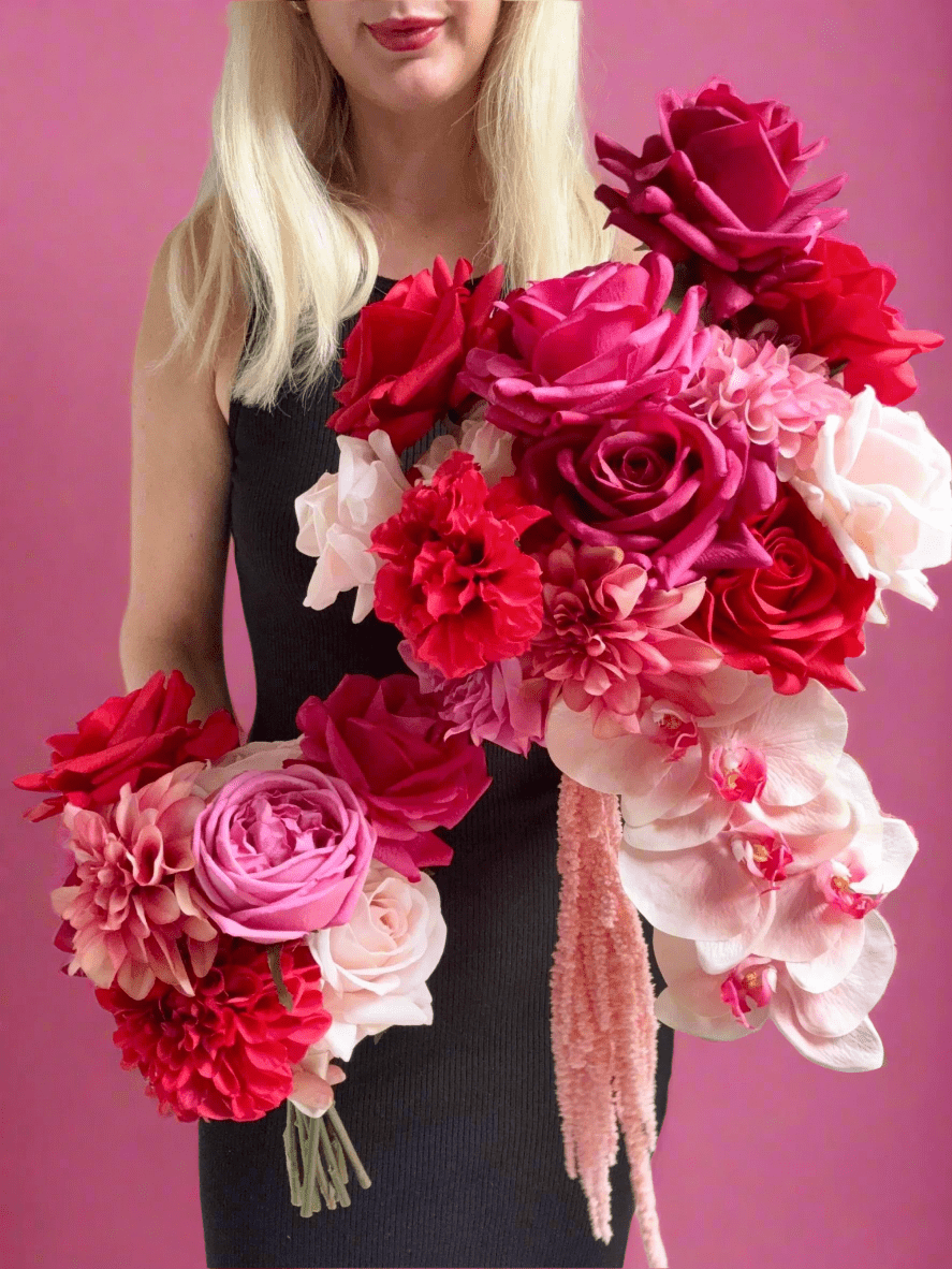 Sonder Wedding Bouquet - Cherry Bomb - Premium Artificial Wedding Flowers by Sonder + Stone Boutique