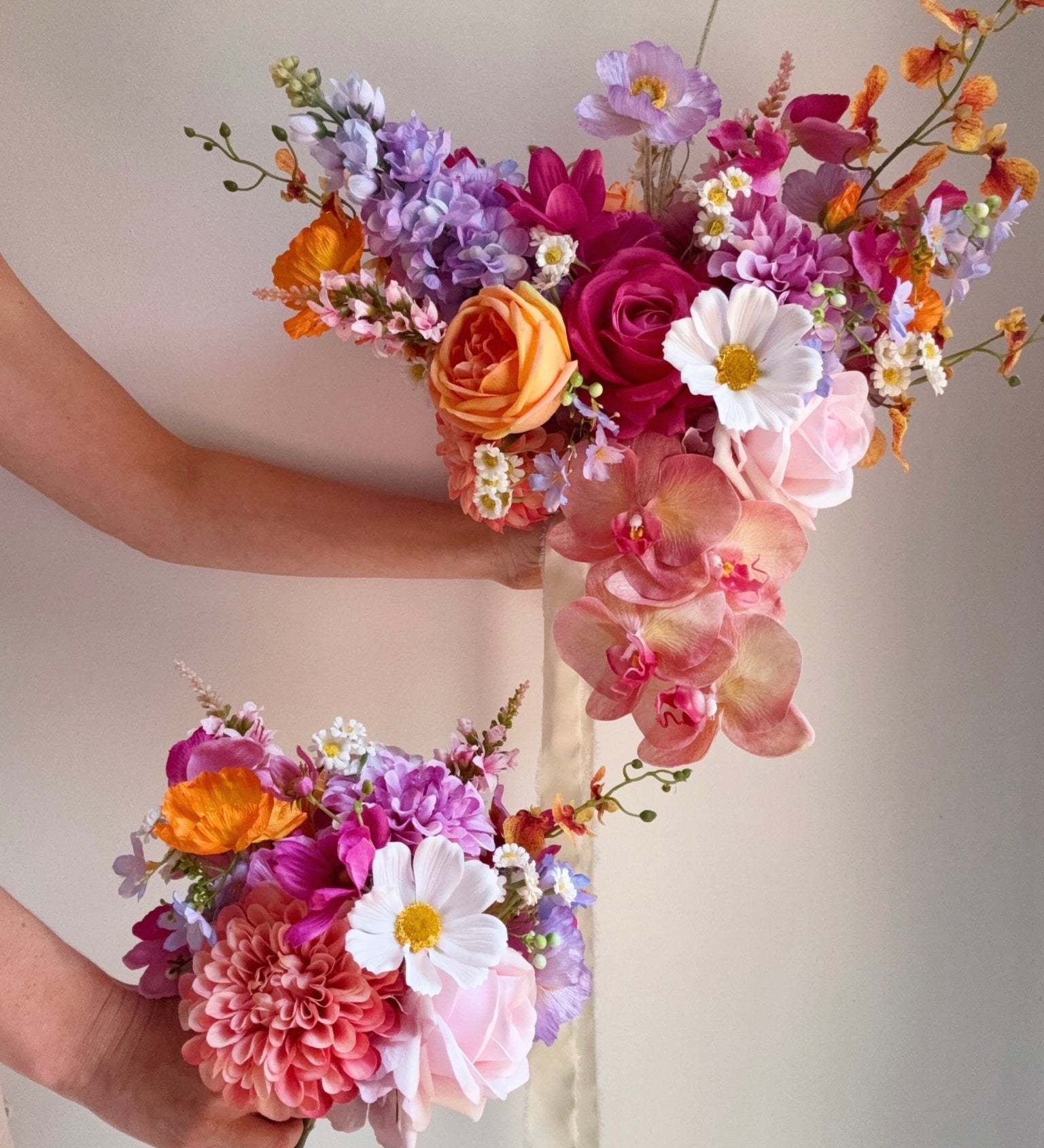 Sonder Wedding Bouquet - Flamingo Crush - Premium Artificial Wedding Flowers by Sonder + Stone Boutique