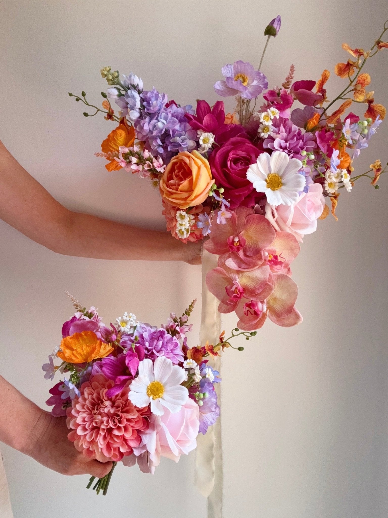 Sonder Wedding Bouquet - Flamingo Crush - Premium Artificial Wedding Flowers by Sonder + Stone Boutique