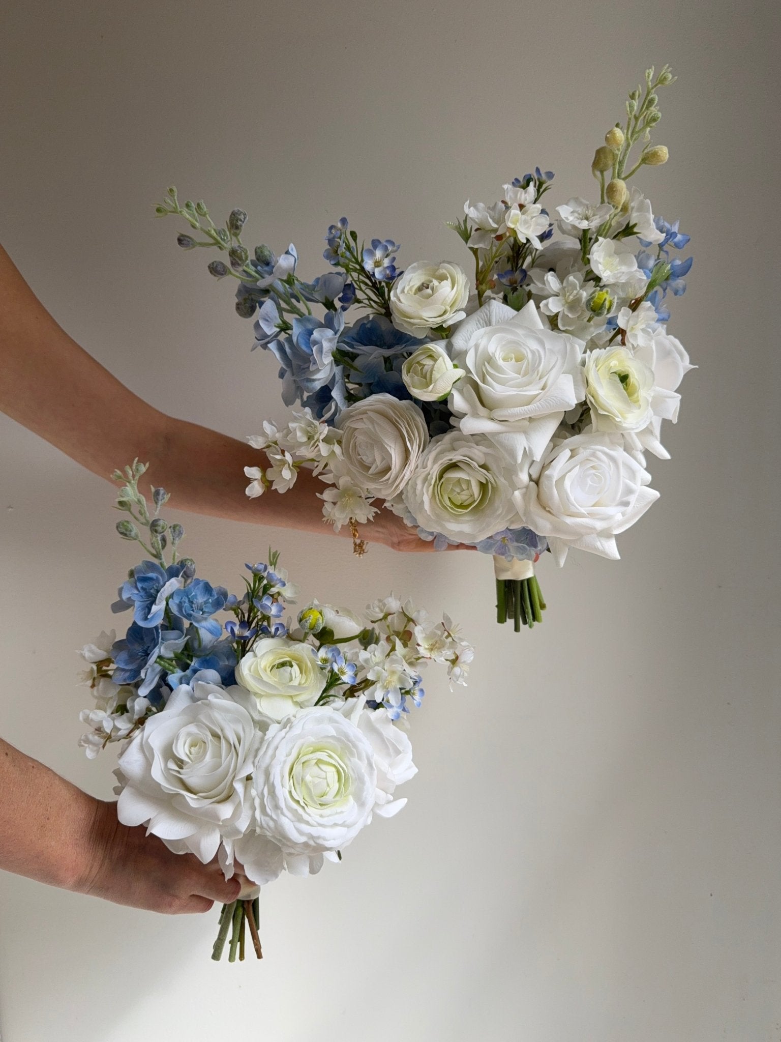 Artificial flowers Sonder Wedding Bouquet - Garden Blue + White - Sonder + Stone Boutique