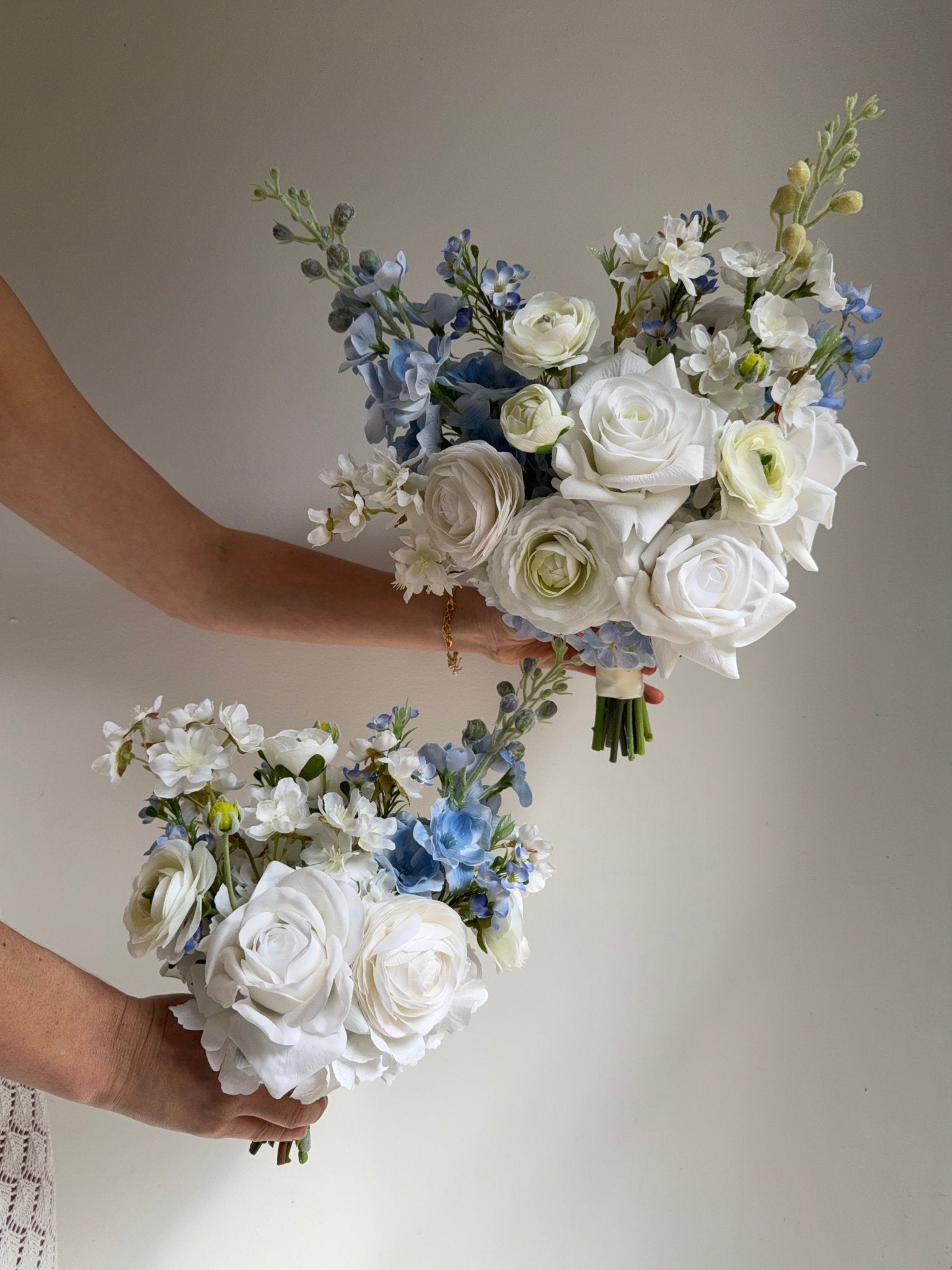 Artificial flowers Sonder Wedding Bouquet - Garden Blue + White - Sonder + Stone Boutique