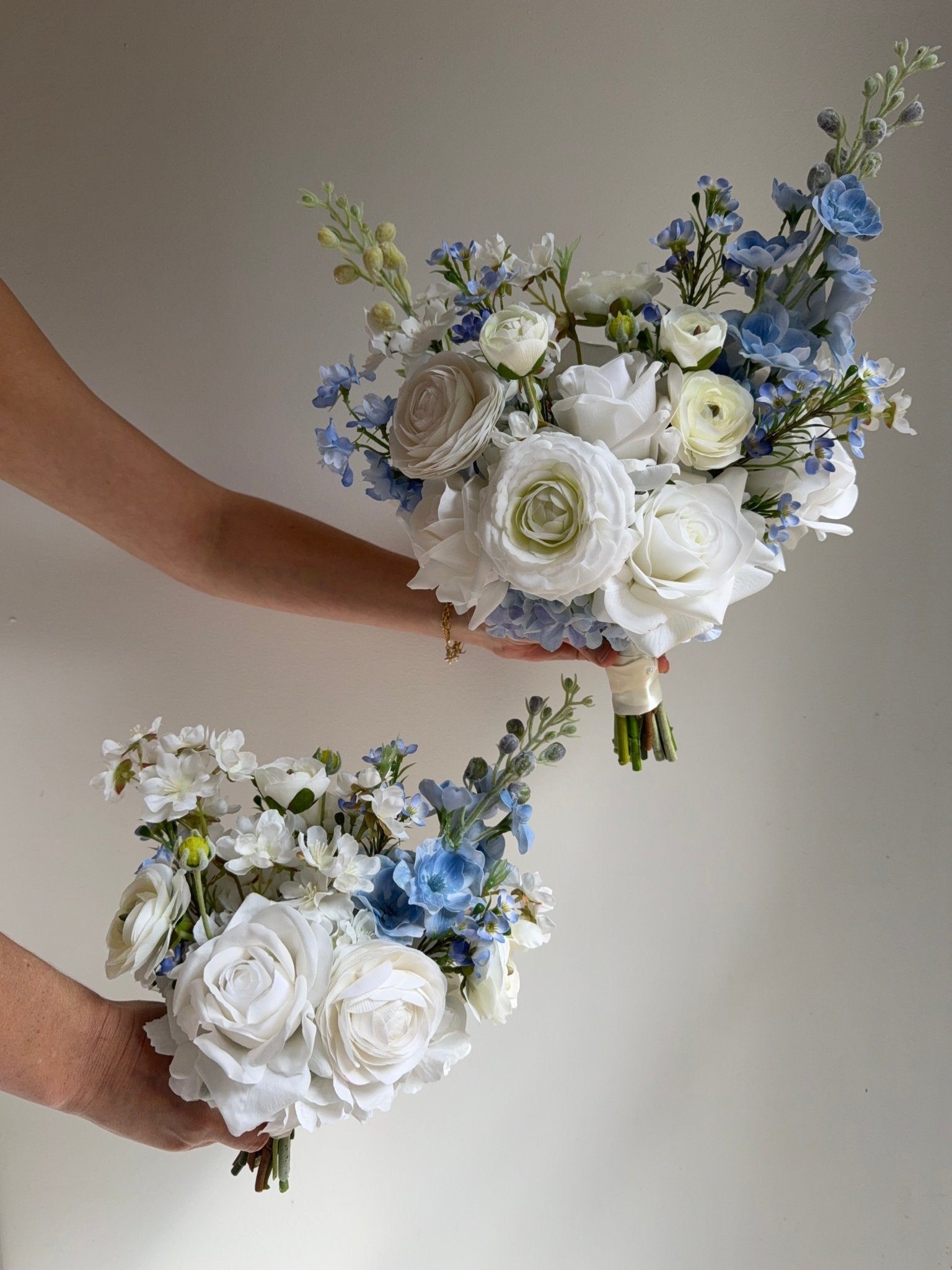 Artificial flowers Sonder Wedding Bouquet - Garden Blue + White - Sonder + Stone Boutique