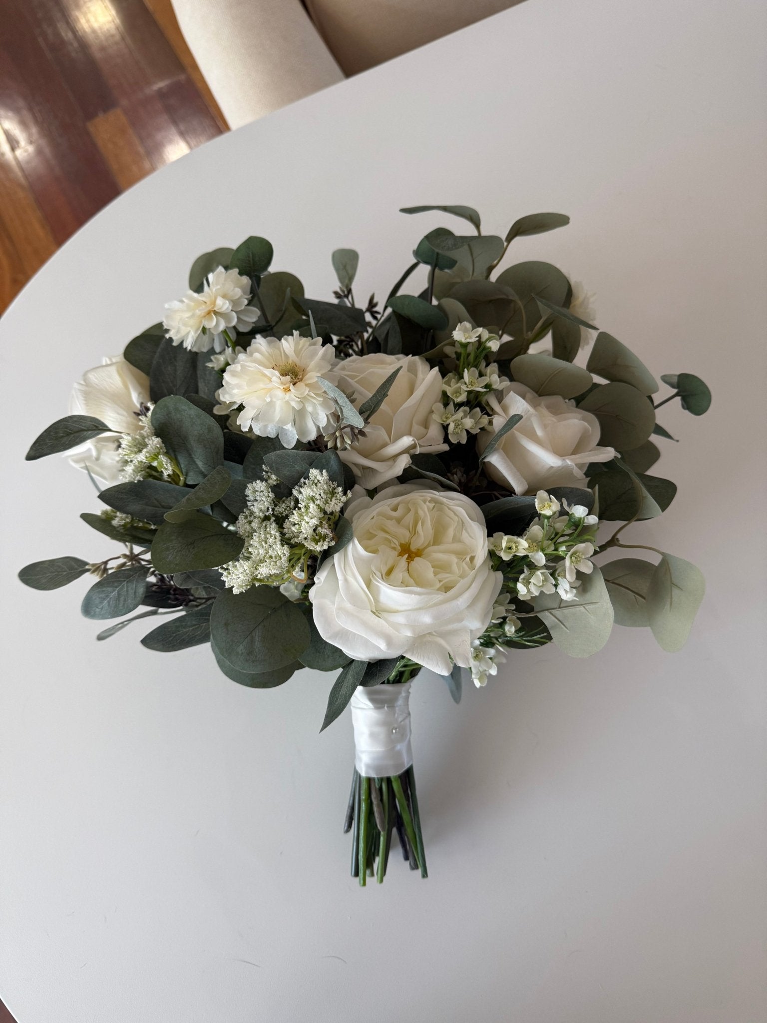 Sonder Wedding Bouquet - Ivory Eucalyptus (Limited Edition) - Premium Artificial Wedding Flowers by Sonder + Stone Boutique