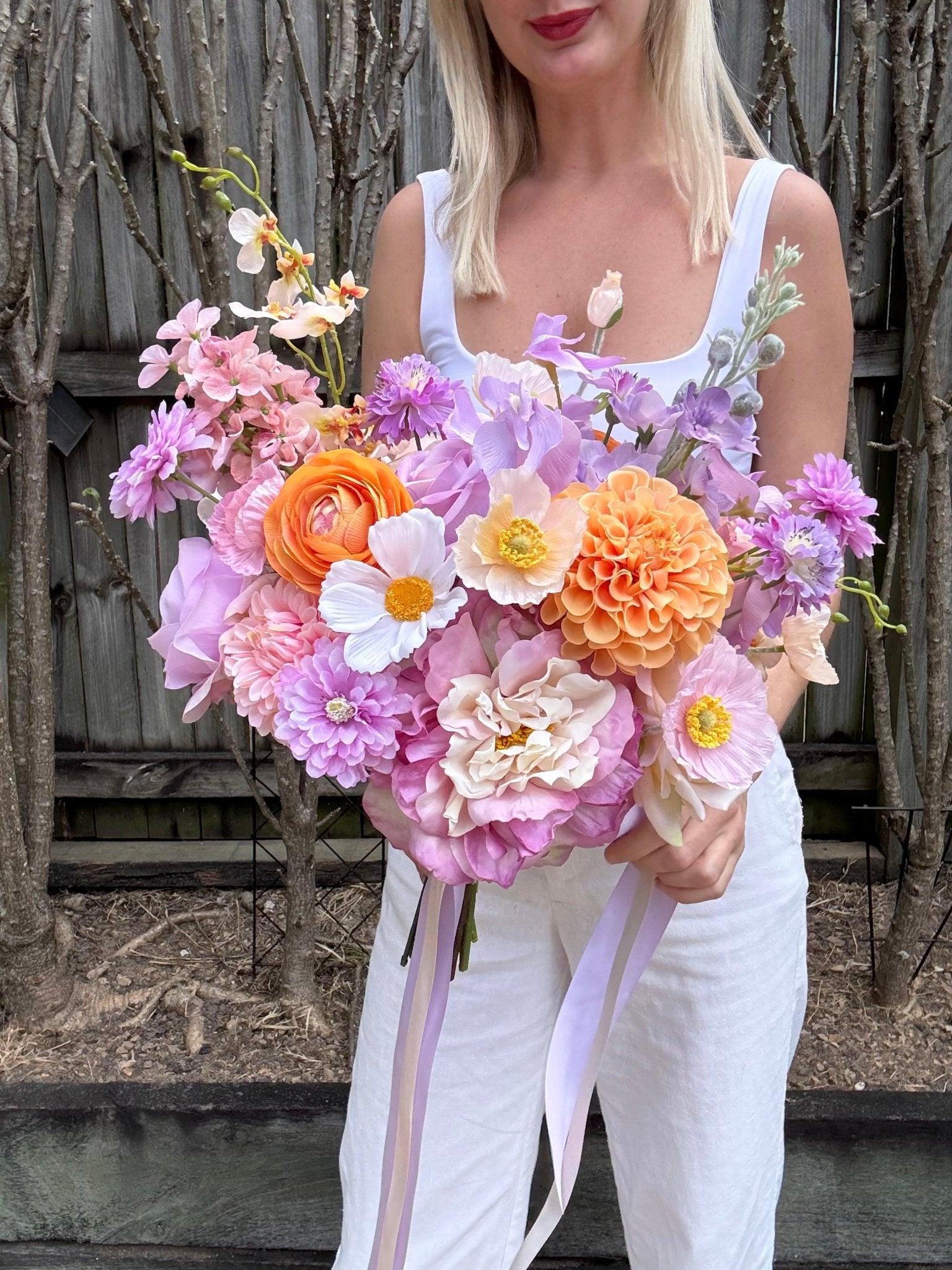Sonder Wedding Bouquet - Lavender Clementine (Limited Edition) - Premium Artificial Wedding Flowers by Sonder + Stone Boutique