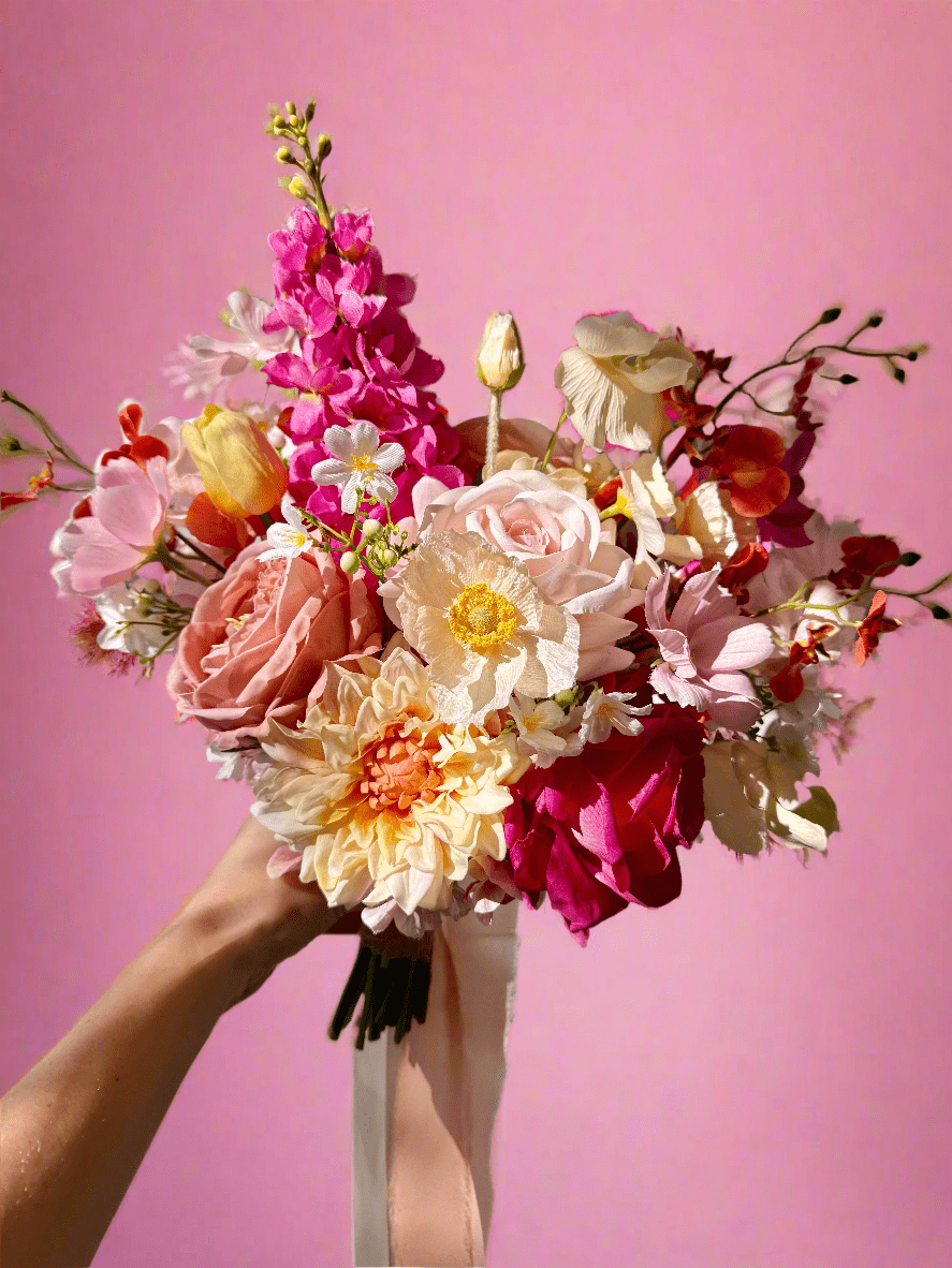 Sonder Wedding Bouquet - Pink Lemonade - Premium Artificial Wedding Flowers by Sonder + Stone Boutique