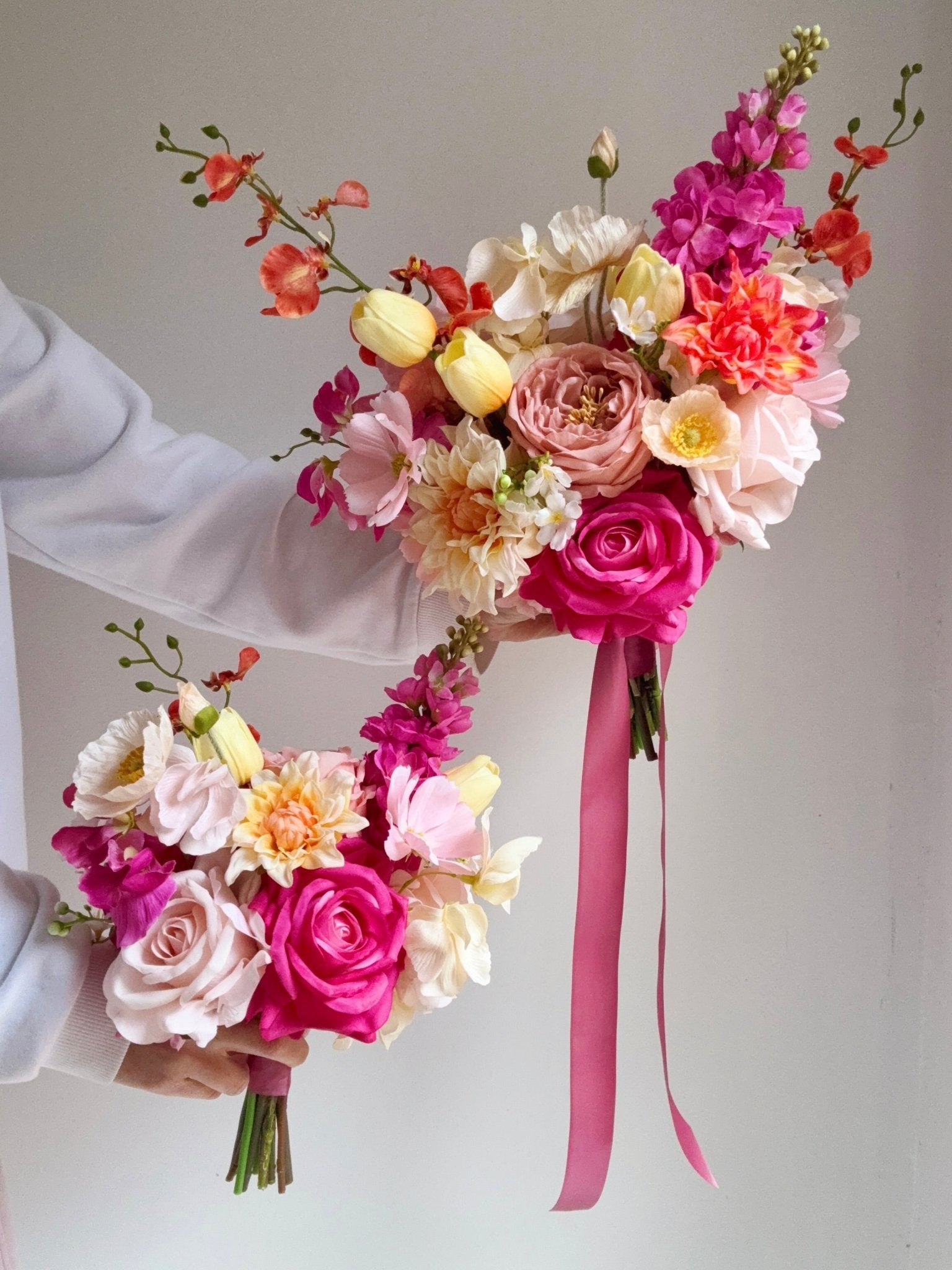 Sonder Wedding Bouquet - Pink Lemonade - Premium Artificial Wedding Flowers by Sonder + Stone Boutique