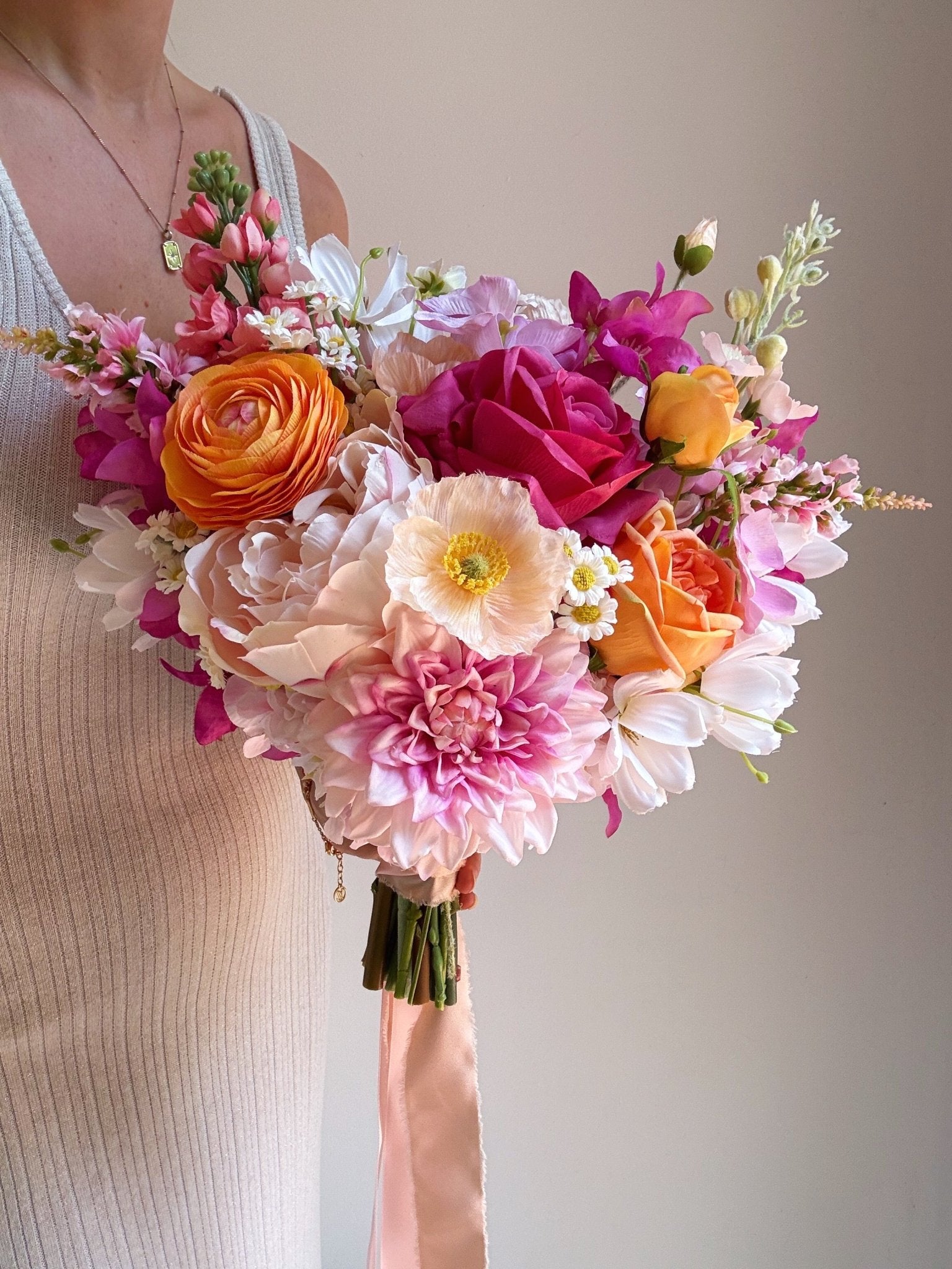 Sonder Wedding Bouquet - Pink Paloma - Sonder + Stone Boutique Artificial Wedding Flowers