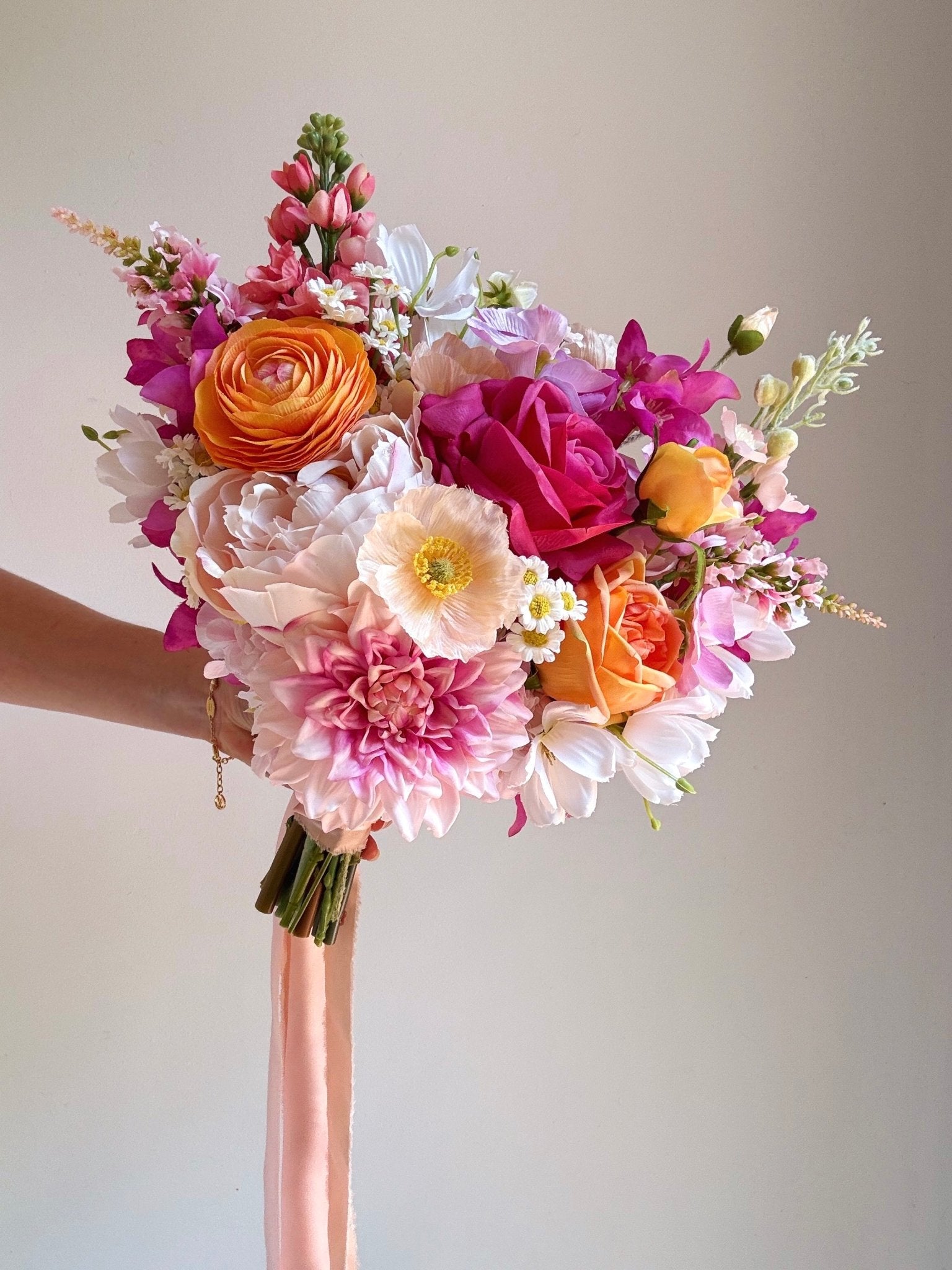 Sonder Wedding Bouquet - Pink Paloma - Sonder + Stone Boutique Artificial Wedding Flowers