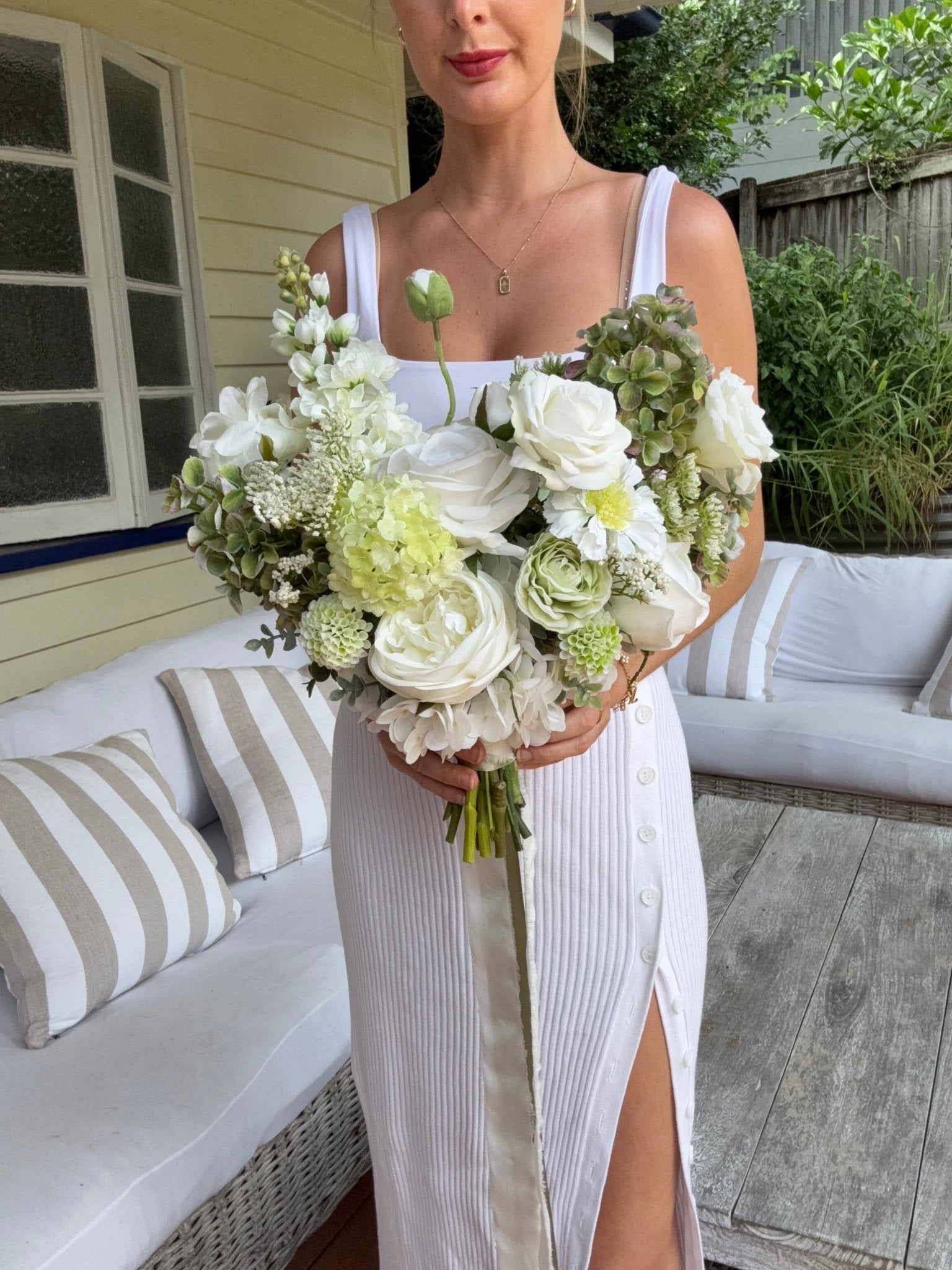Sonder Wedding Bouquet - Pistachio Cream - Sonder + Stone Boutique Artificial Wedding Flowers