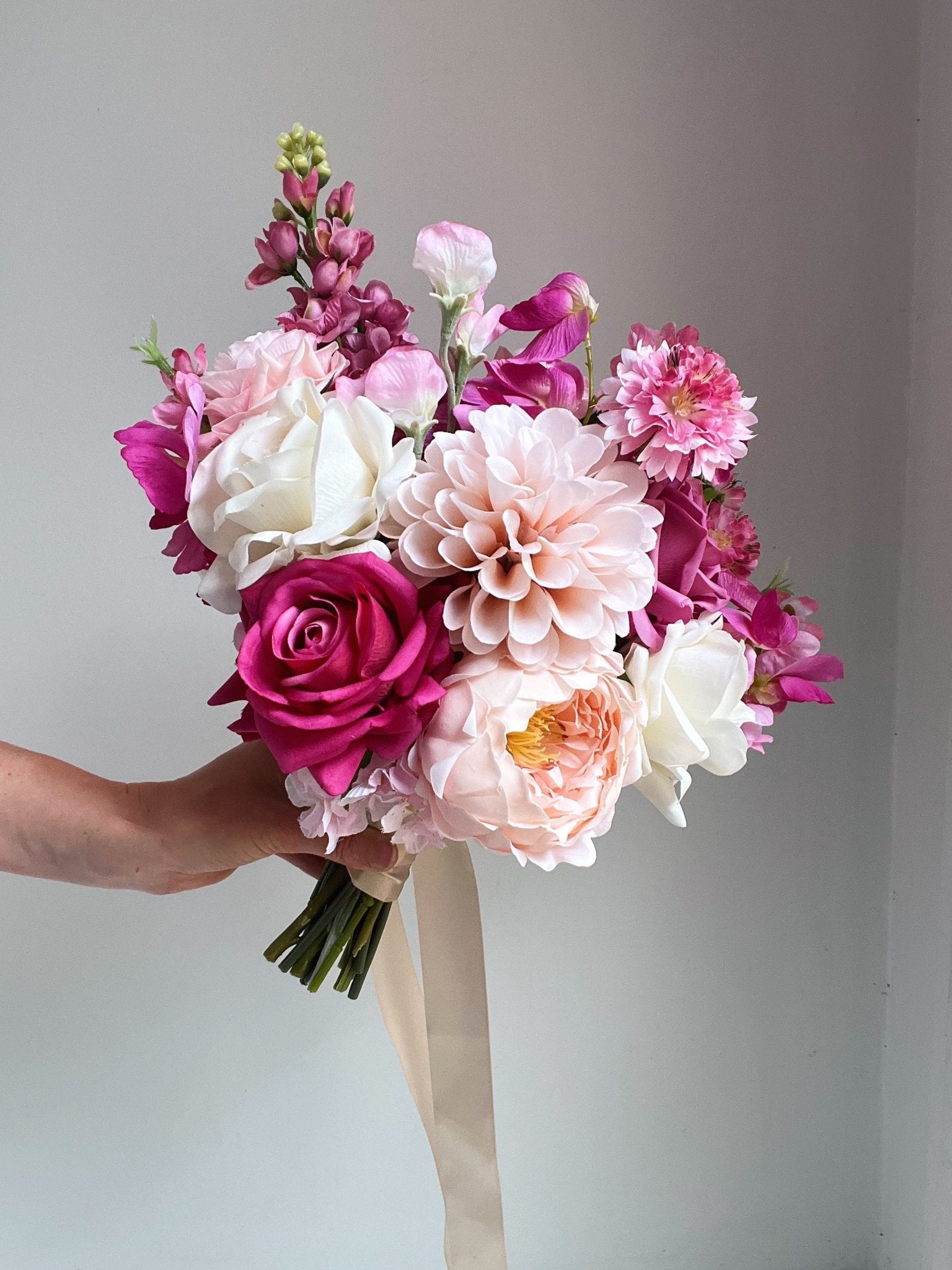 Sonder Wedding Bouquet - Pretty in Pink - Sonder + Stone Boutique Artificial Wedding Flowers