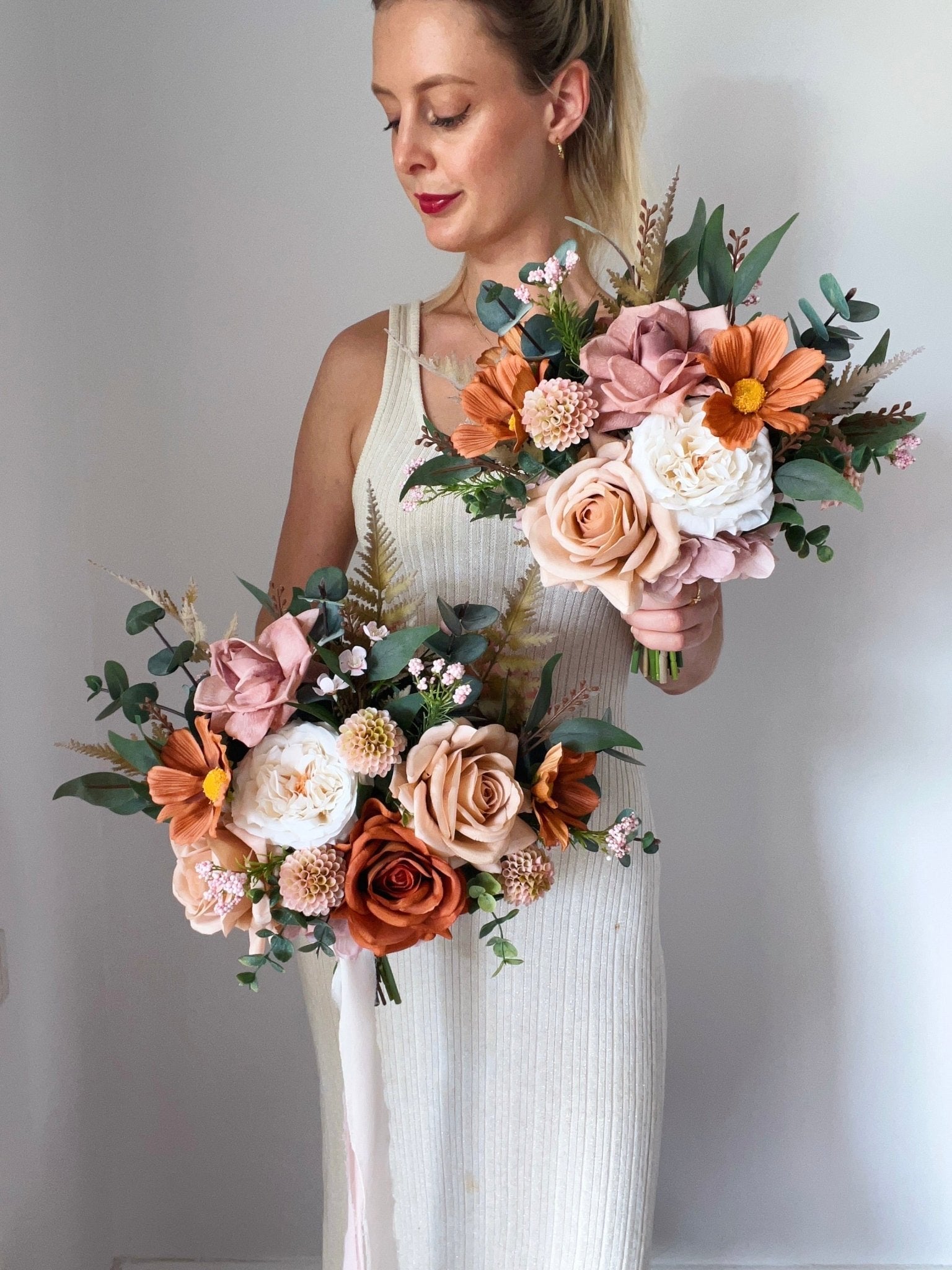 Sonder Wedding Bouquet - Terracotta Bloom - Sonder + Stone Boutique Artificial Wedding Flowers