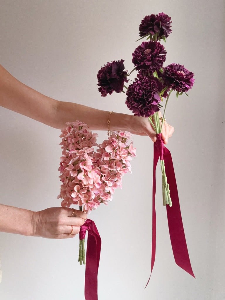 Sonder Wedding Bouquet - The Modernist (burgundy pink) - Premium Artificial Wedding Flowers by Sonder + Stone Boutique