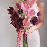 Sonder Wedding Bouquet - The Modernist (burgundy pink) - Premium Artificial Wedding Flowers by Sonder + Stone Boutique