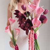 Sonder Wedding Bouquet - The Modernist (burgundy pink) - Premium Artificial Wedding Flowers by Sonder + Stone Boutique