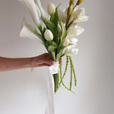 Sonder Wedding Bouquet - The Modernist (white) - Premium Artificial Wedding Flowers by Sonder + Stone Boutique