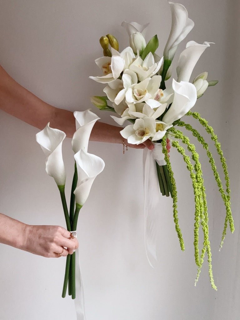 Sonder Wedding Bouquet - The Modernist (white) - Premium Artificial Wedding Flowers by Sonder + Stone Boutique