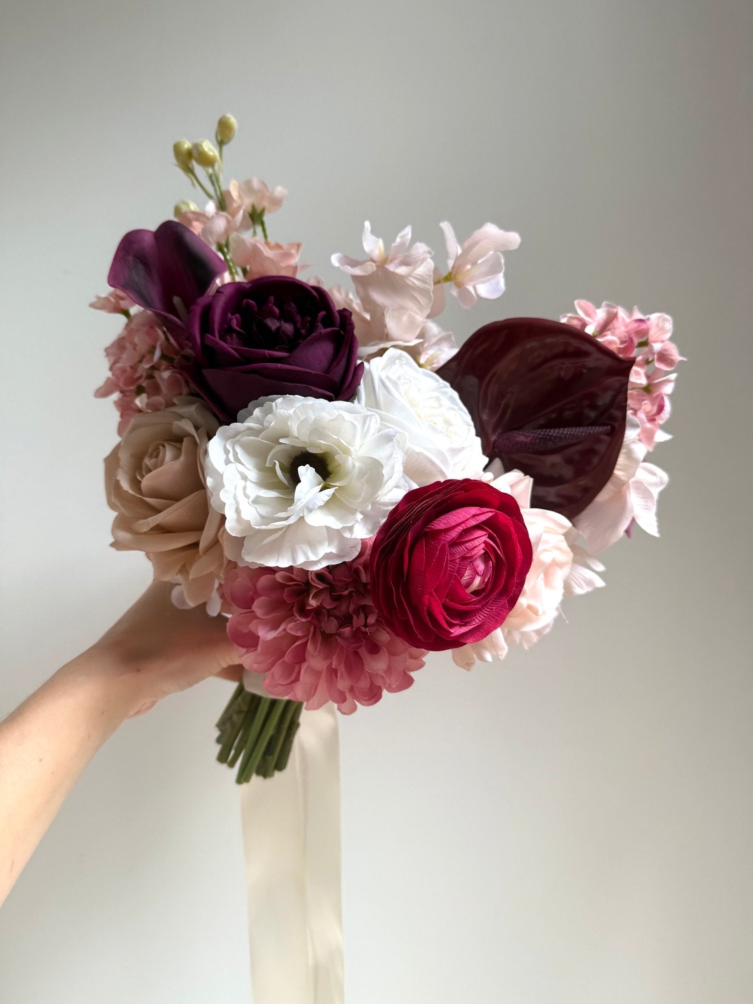 Sonder Wedding Bouquet - Velvet Muse - Premium Artificial Wedding Flowers by Sonder + Stone Boutique