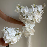 Sonder Wedding Bouquet - White + Fluttery - Premium Artificial Wedding Flowers by Sonder + Stone Boutique