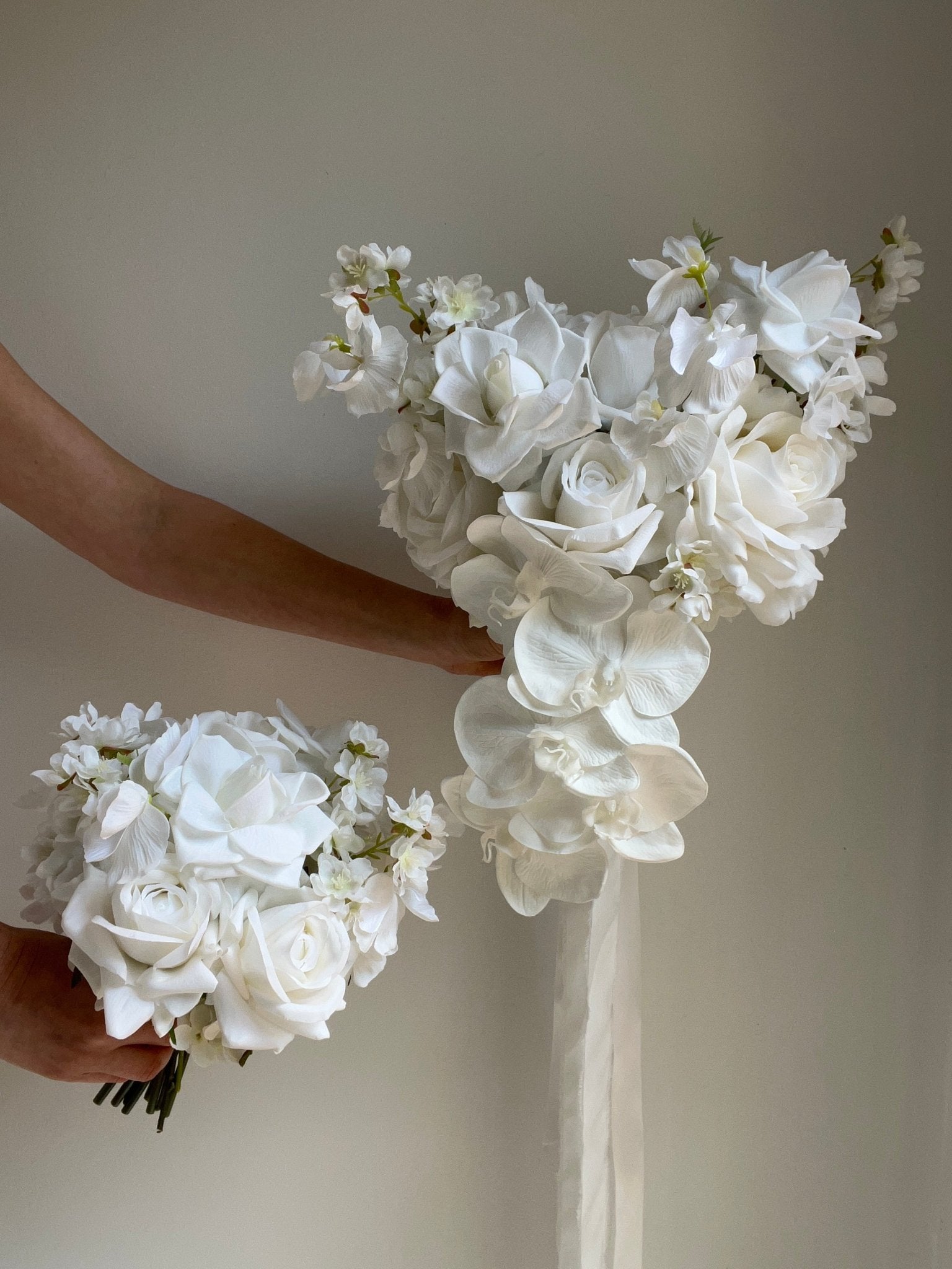 Sonder Wedding Bouquet - White + Fluttery - Premium Artificial Wedding Flowers by Sonder + Stone Boutique