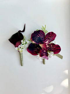 Sonder Wedding Buttonhole (burgundy edit) - Premium Artificial Wedding Flowers by Sonder + Stone Boutique