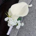 Sonder Wedding Buttonhole (calla lily) - Premium Artificial Wedding Flowers by Sonder + Stone Boutique