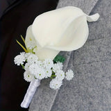 Sonder Wedding Buttonhole (calla lily) - Premium Artificial Wedding Flowers by Sonder + Stone Boutique