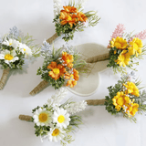 Sonder Wedding Buttonholes (daisy mix) - Premium Artificial Wedding Flowers by Sonder + Stone Boutique